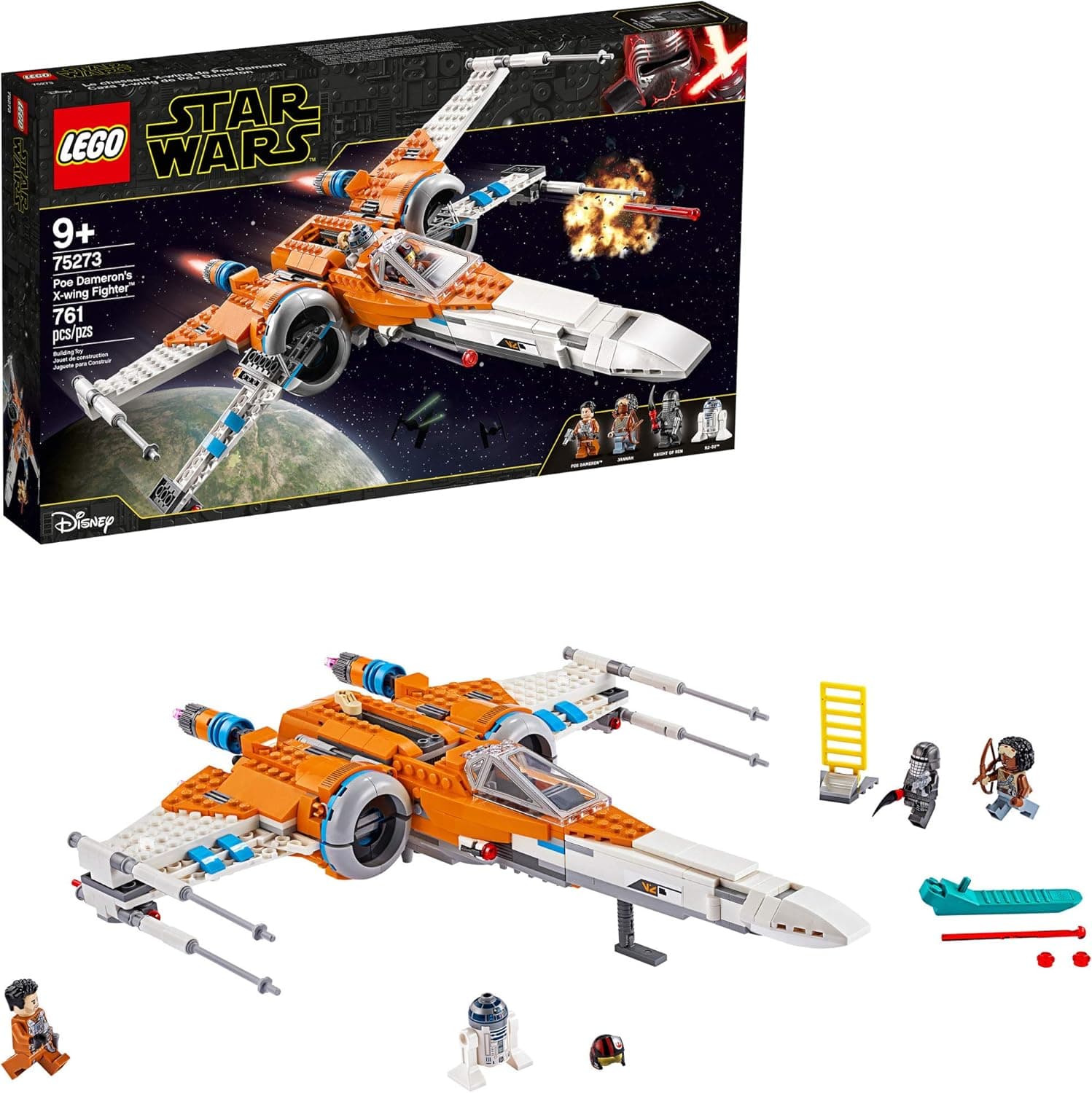 LEGO Star Wars Poe Dameron's X-Wing Fighter 75273 Building Kit, Cool Construction Toy for Kids, New 2020 (761 Pieces)