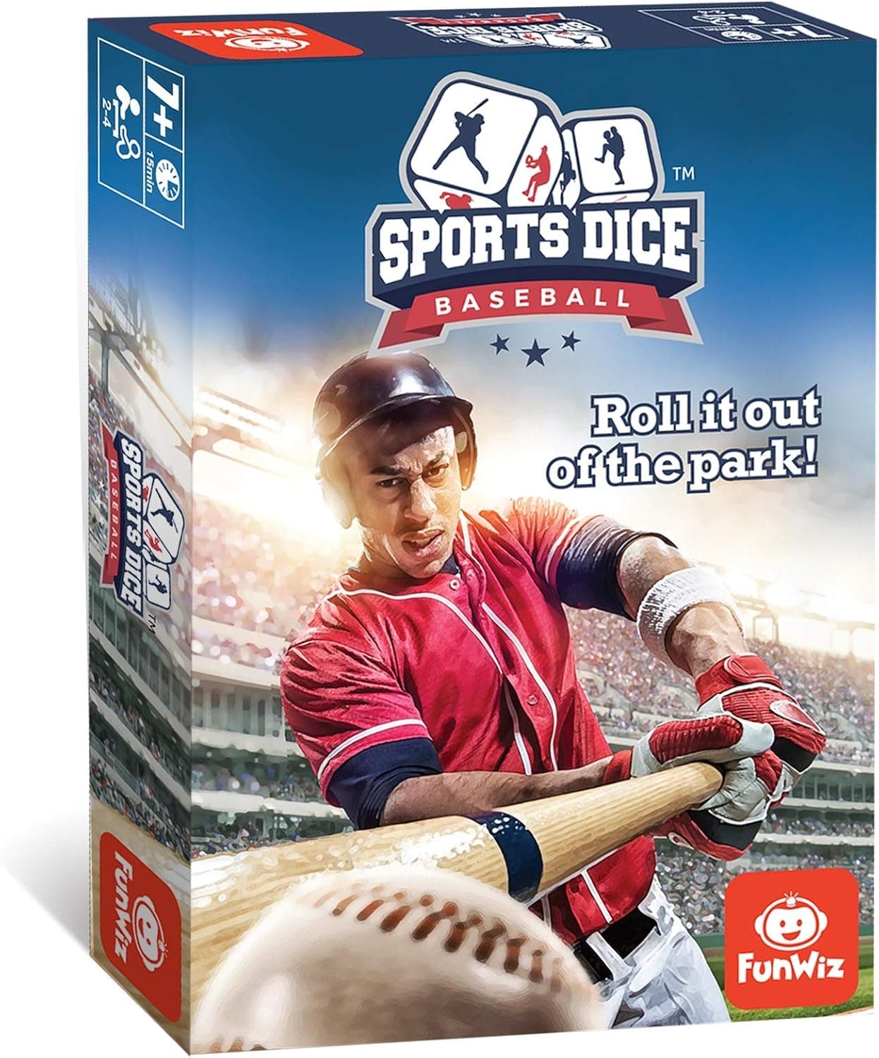 FoxMind Games: Sports Dice, Baseball, Roll it out of the Park, Easy to Learn, Fun to Play, Play with Up to 4 Players, For Ages 7 and up