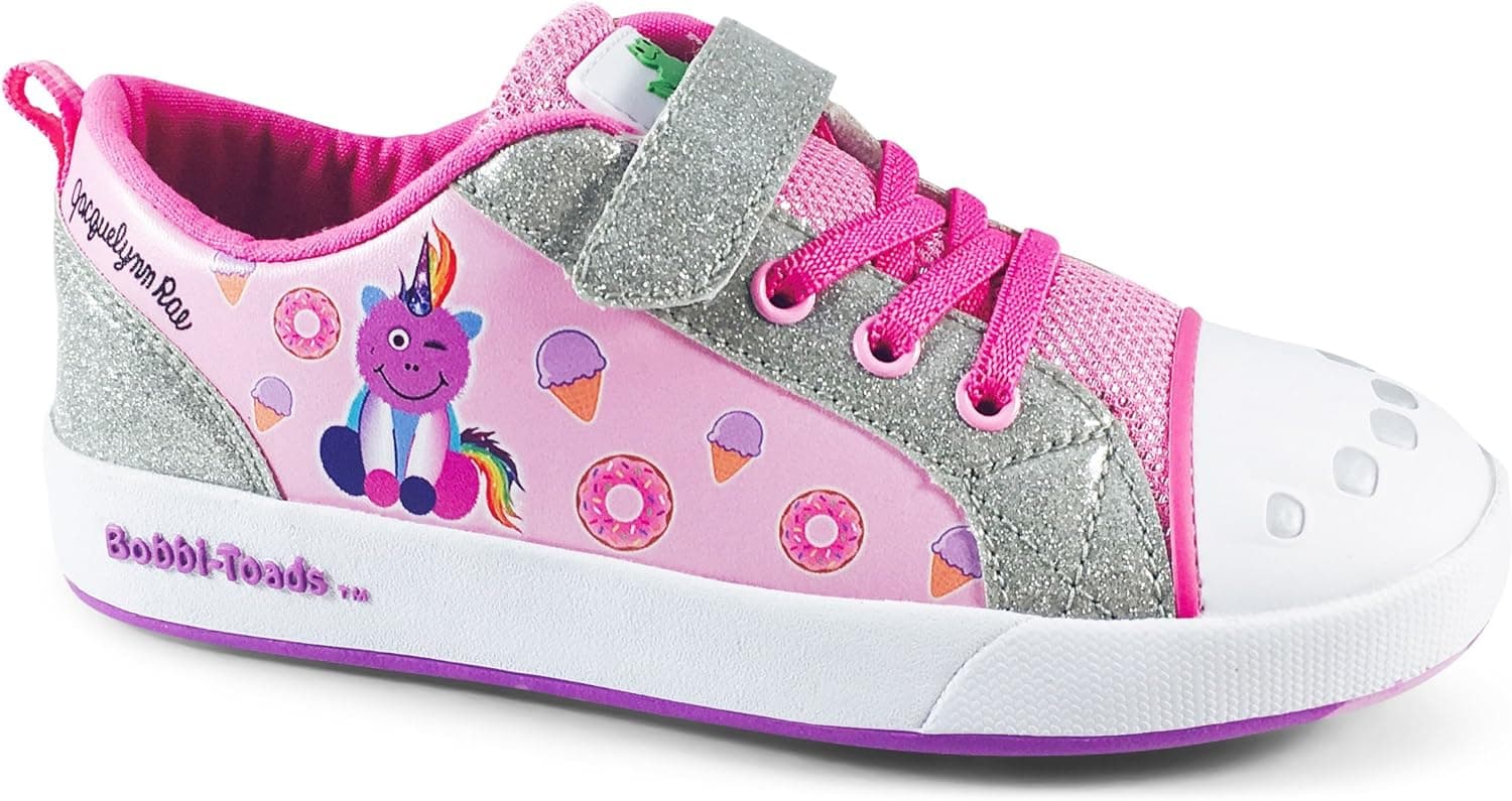 Bobbi-Toads Light-Ups SPRiNKLEZ Cross-Over Sneakers, Size Toddler 9 Pink Unicorn