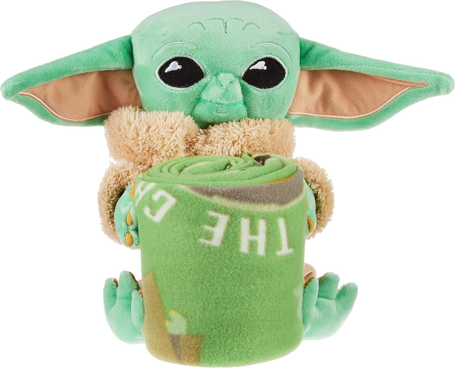 Northwest Star Wars - The Mandalorian Character Hugger Pillow & Fleece Throw Blanket Set, 40" x 50", The Child