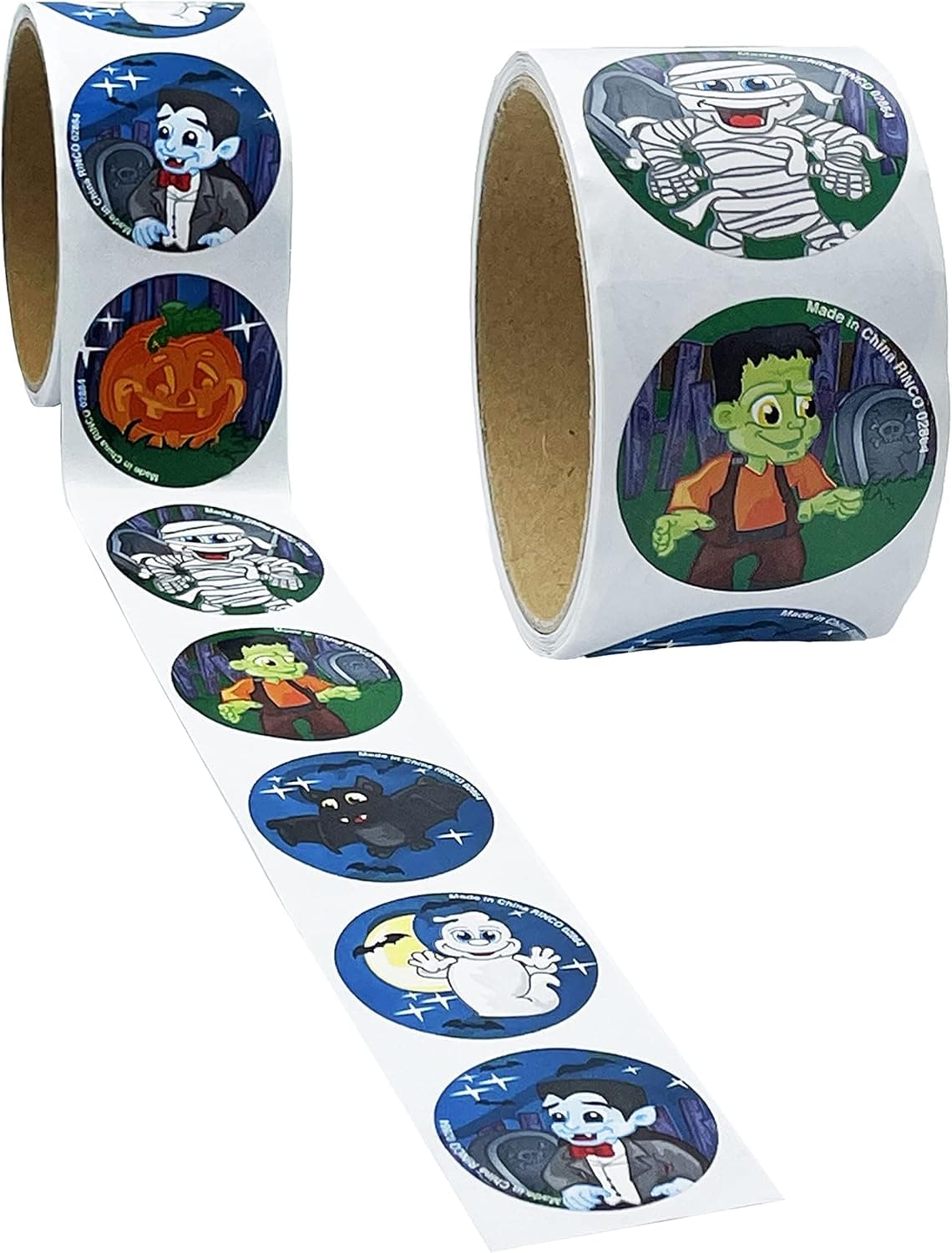 Halloween Decorating Face Stickers, Pumpkin, Trick-or-Treat, Make Jack-O-Lantern Sticker Face, Great for Arts and Crafts, Party Favors, 100 Assorted Stickers (Style 5)