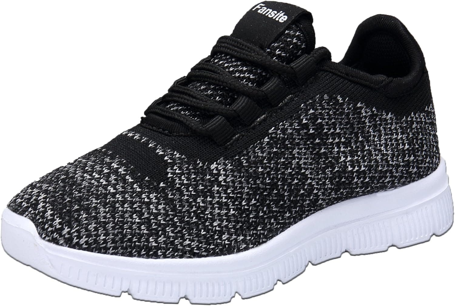 FANSITE Kid's Lightweight Sneakers Boys Girls Toddler Cute Casual Running Shoes Size 1.5 Black