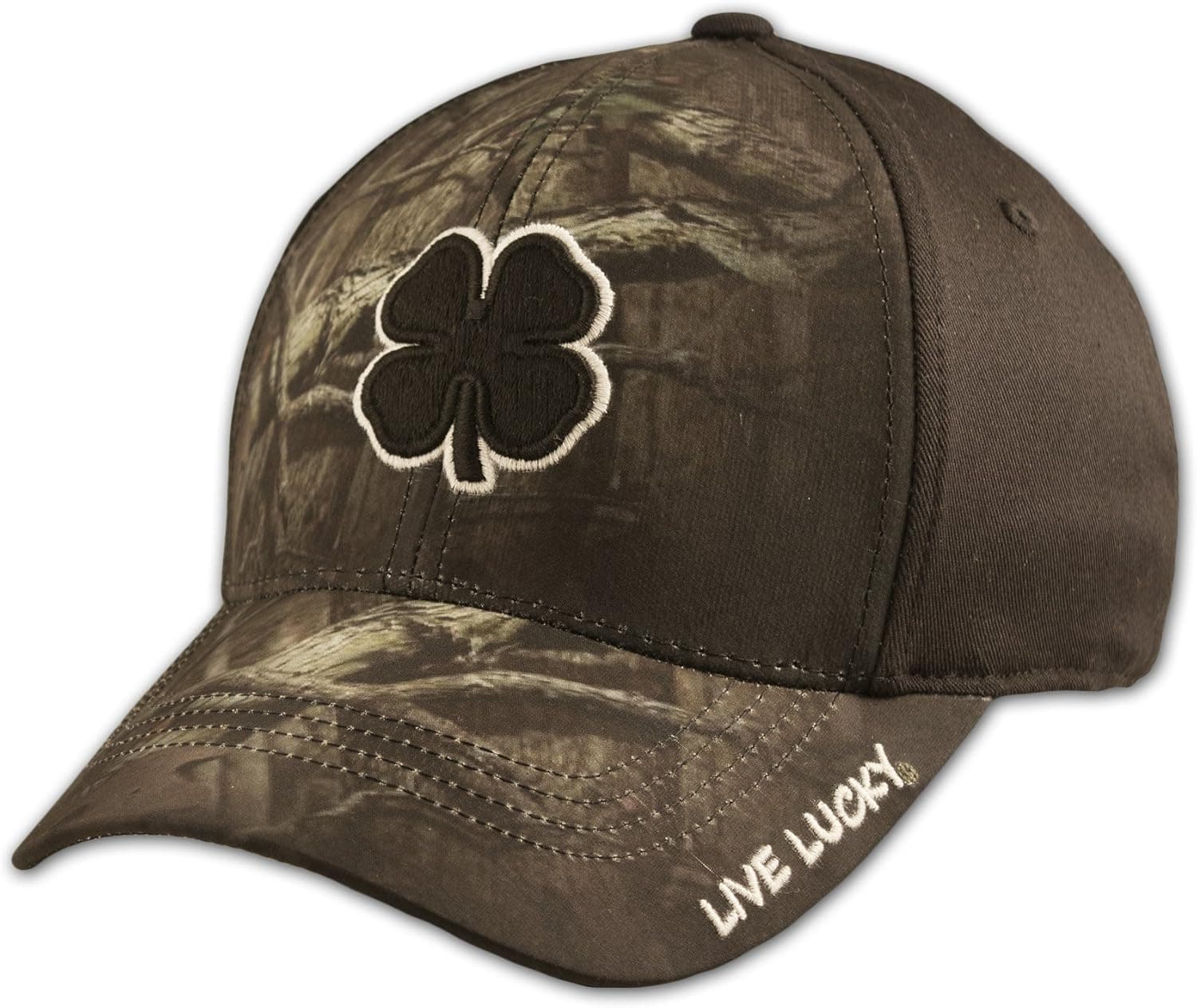 Black Clover Black/Stone/Camo Hunt Lucky #13 Premium Fitted Hat - S/M