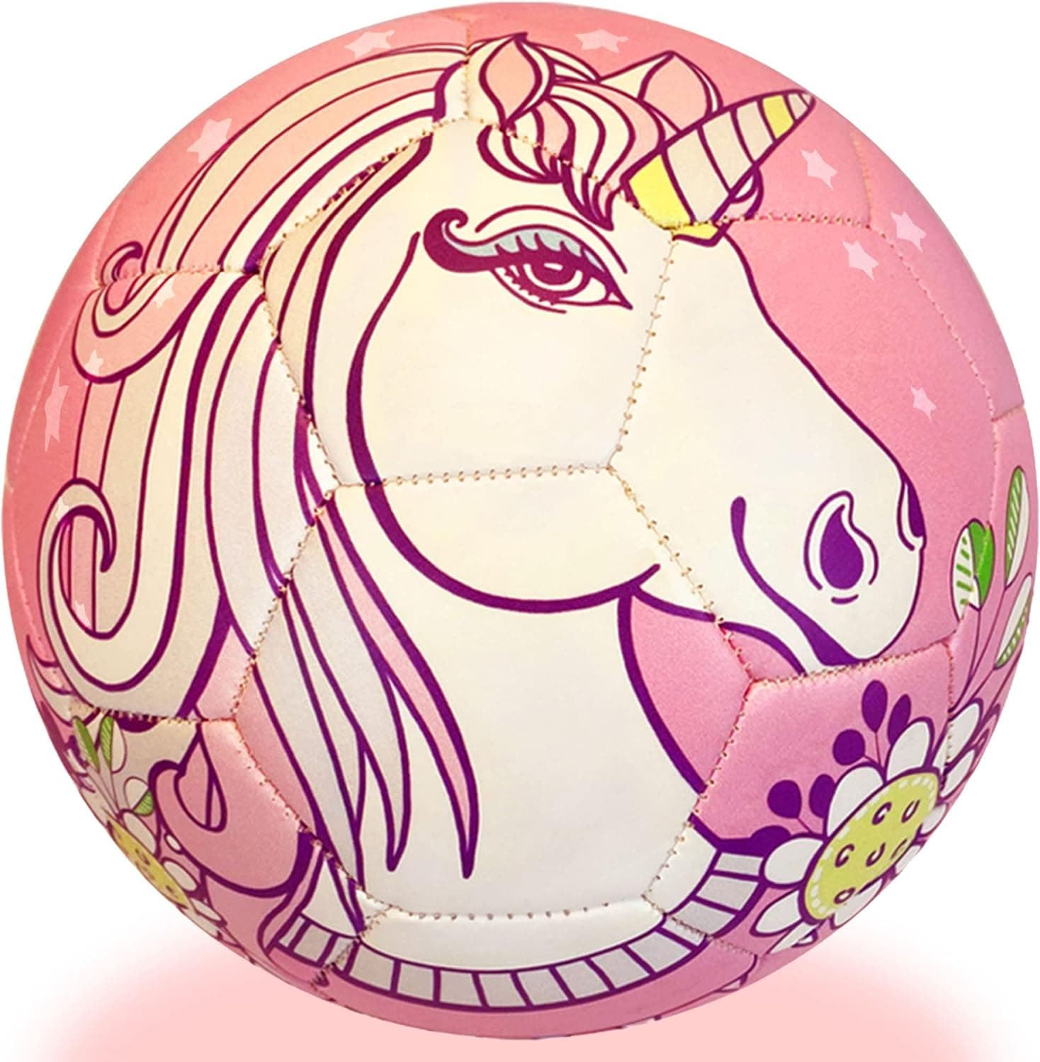 Unicorn Soccer Ball Size 3 for Kids Girls - Unicorn Ball Toys with Pump/Mesh/Bag, Outdoor & Indoor Sports Play Toys for 2 3 4 5 6 7 8 9 10 Year Old Toddler Child Boys Gift