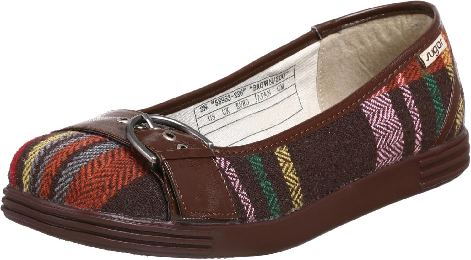 Sugar Women's Party Girl Wool Plaid Flat