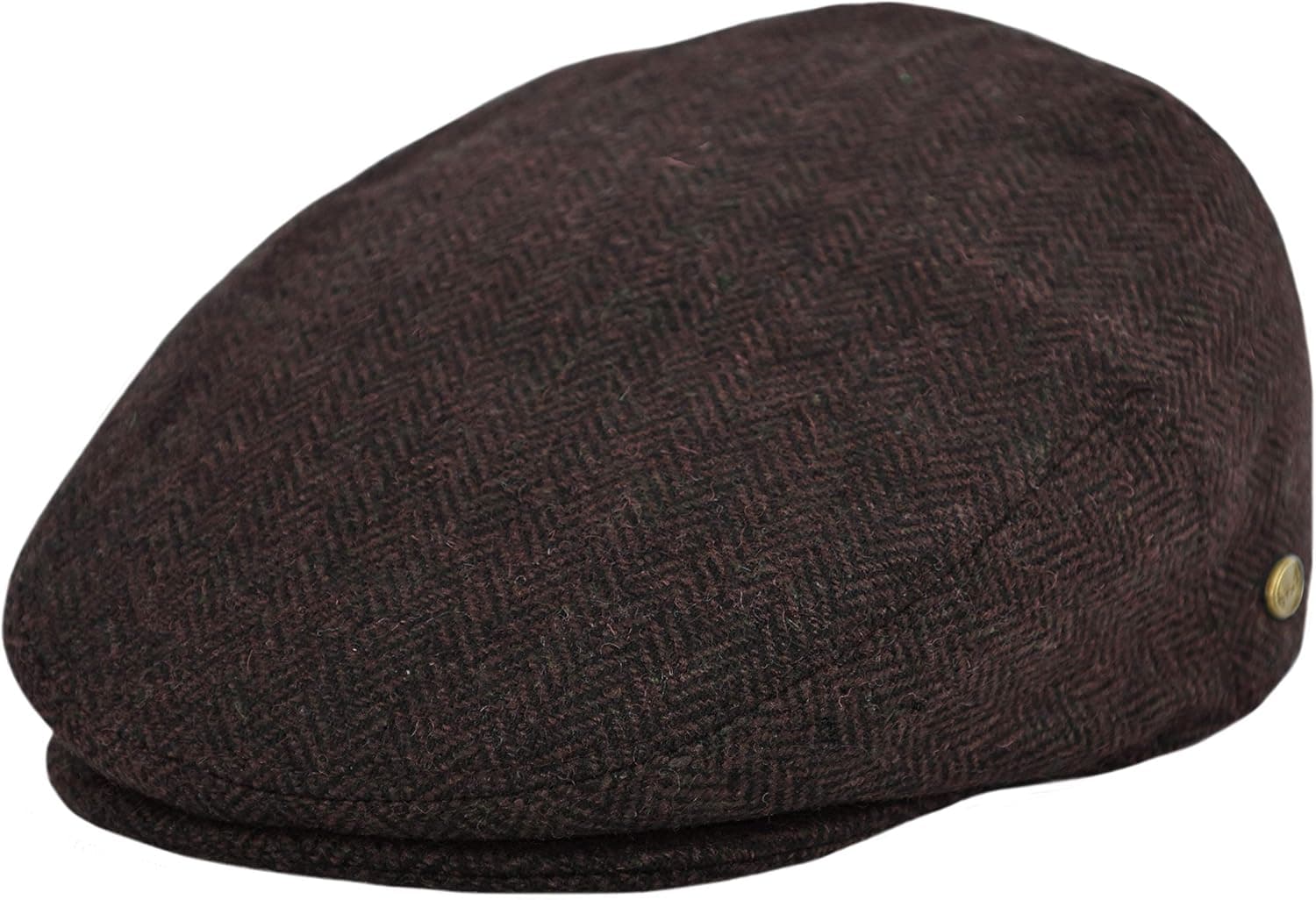 Classic Men's Flat Hat Wool Newsboy Herringbone Tweed Driving Cap