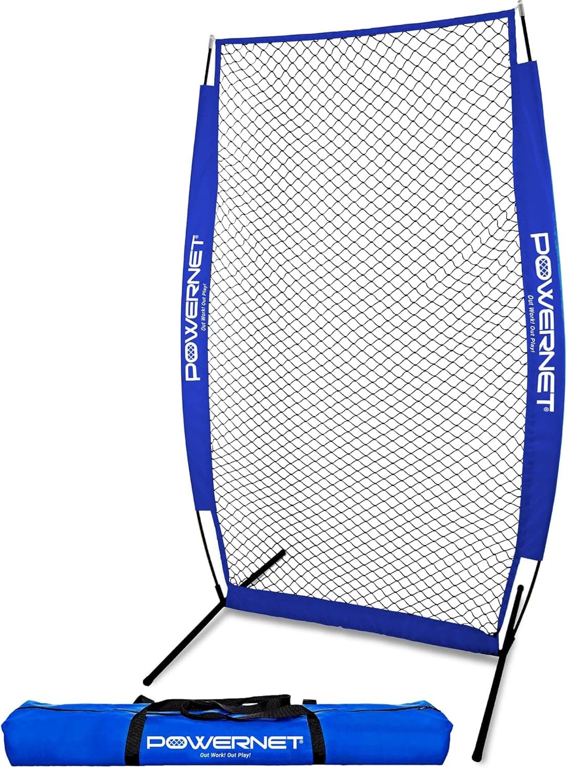 PowerNet I-Screen with Carry Bag | Portable Baseball Pitcher Protection | Instant Player and Coach Protector from Line Drives and Grounders