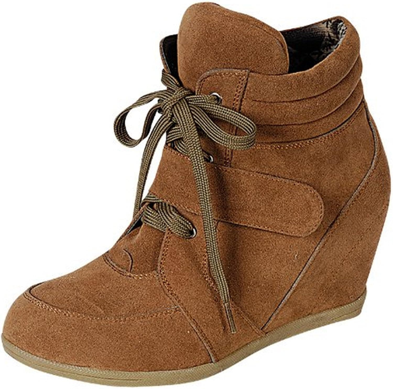 Reneeze BEATA-02 Womens Wedge Sneaker Booties