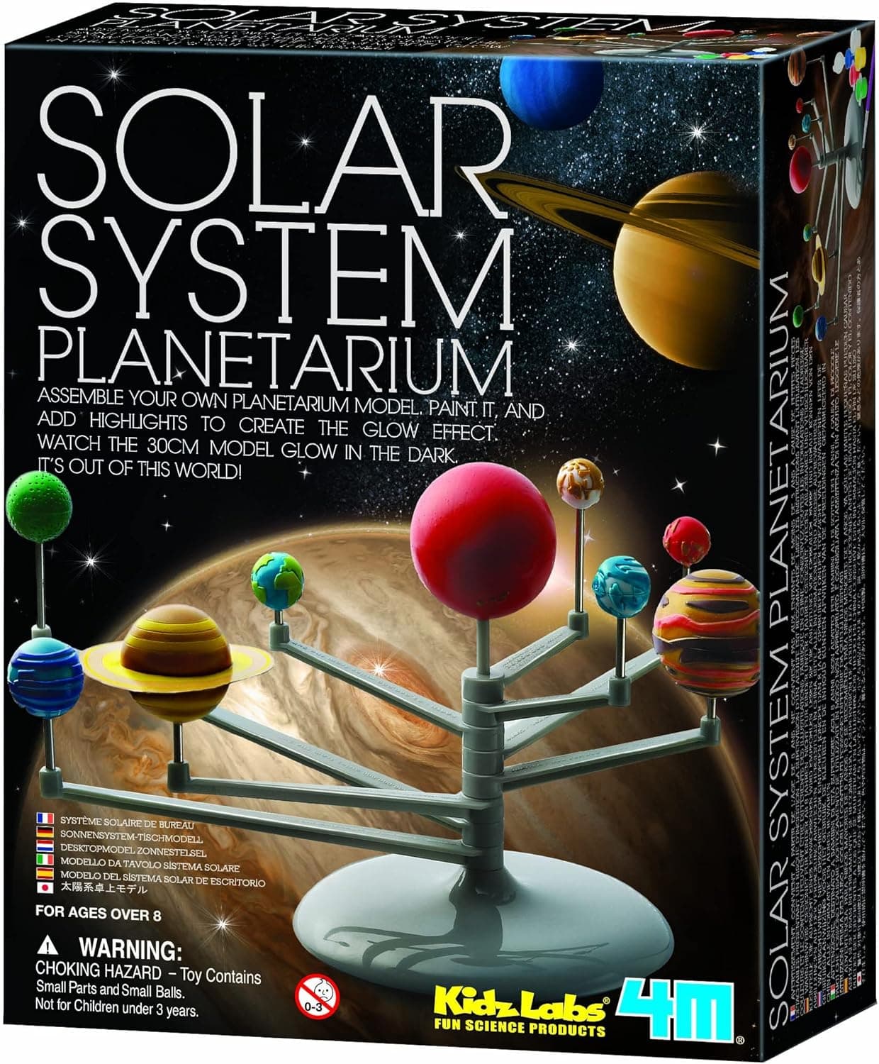 4M Solar System Planetarium - DIY Glow In The Dark Astronomy Planet Model Stem Toys Gift for Kids & Teens, Girls & Boys, Model:3427