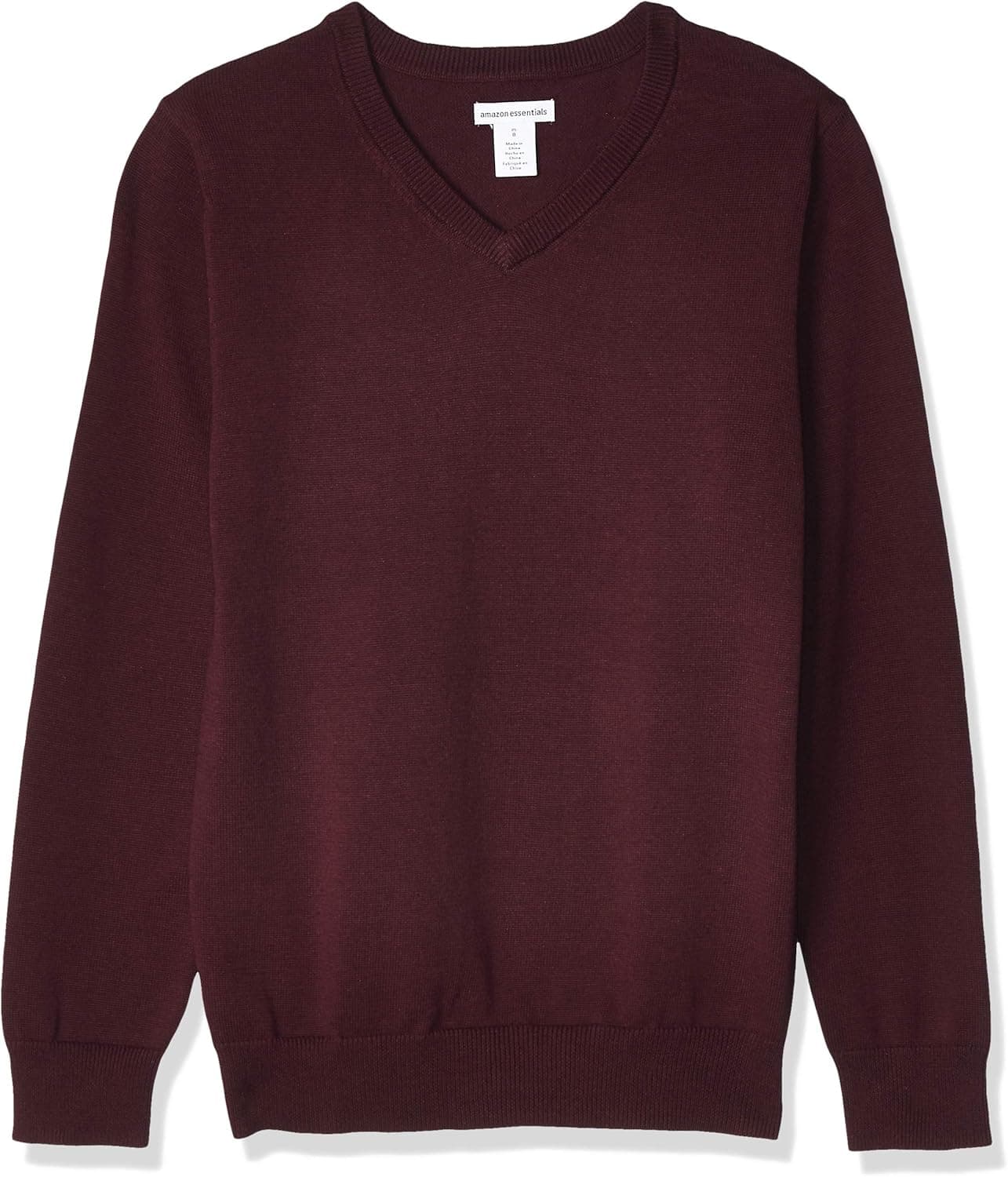 Amazon Essentials Boys and Toddlers' Uniform Cotton V-Neck Sweater