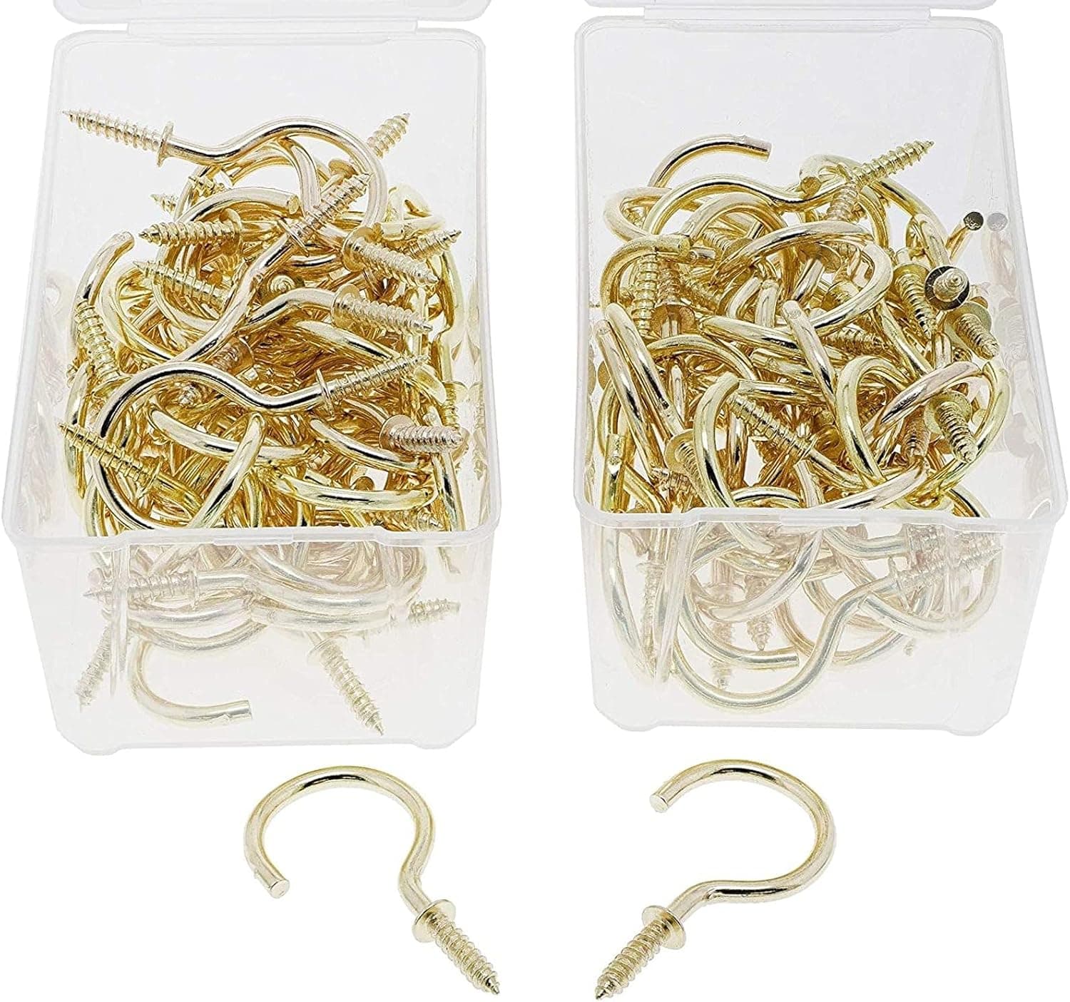 100 Pack Ceiling Hooks – 1.7 Inch Metal Screw-in Ceiling Hook for Kitchen Indoor Outdoor, Heavy Duty Ceiling Hooks for Hanging Plant, Cup, Lights, Mugs