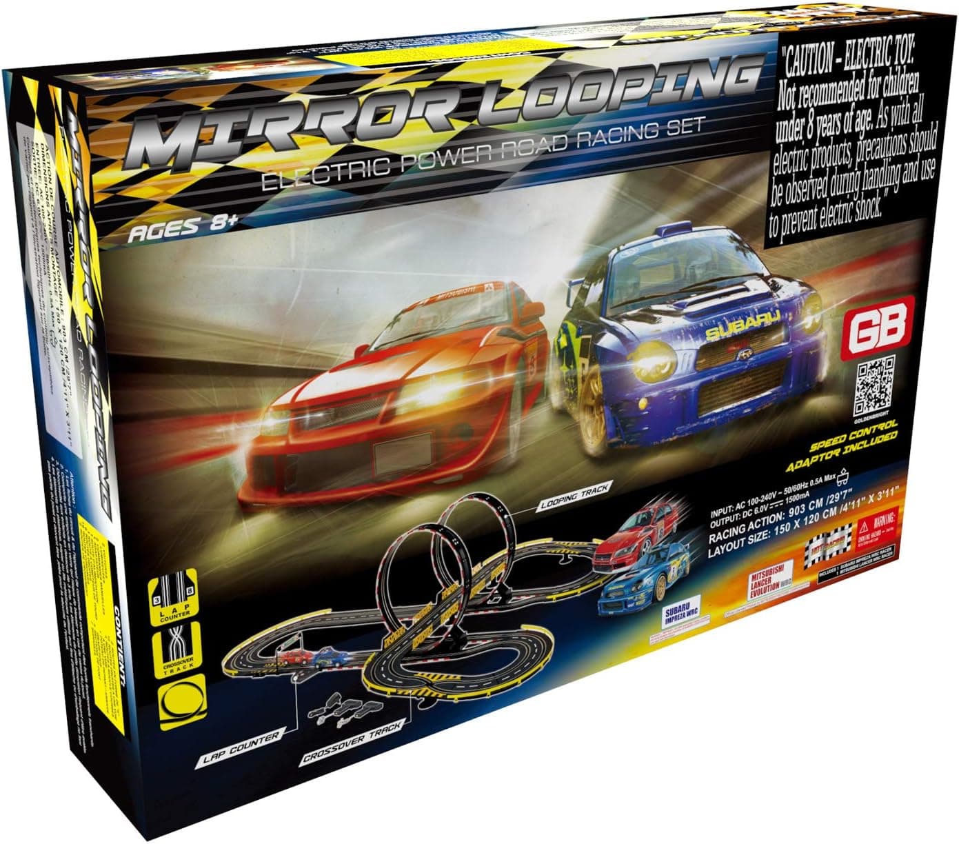 Golden Bright Big Racer Road Racing Set- Electric Powered