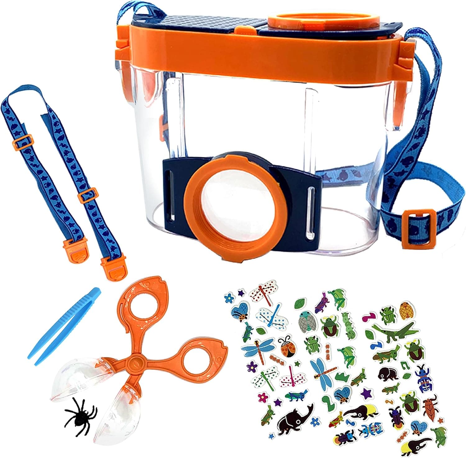 JTCJozz Bug Catcher Kit, Bug Collection Kit, Insect Catcher, Outdoor Nature Explorer Kit with Tweezers, Stickers, Science Educational Kit, Bug Observation Container for Boys and Girls