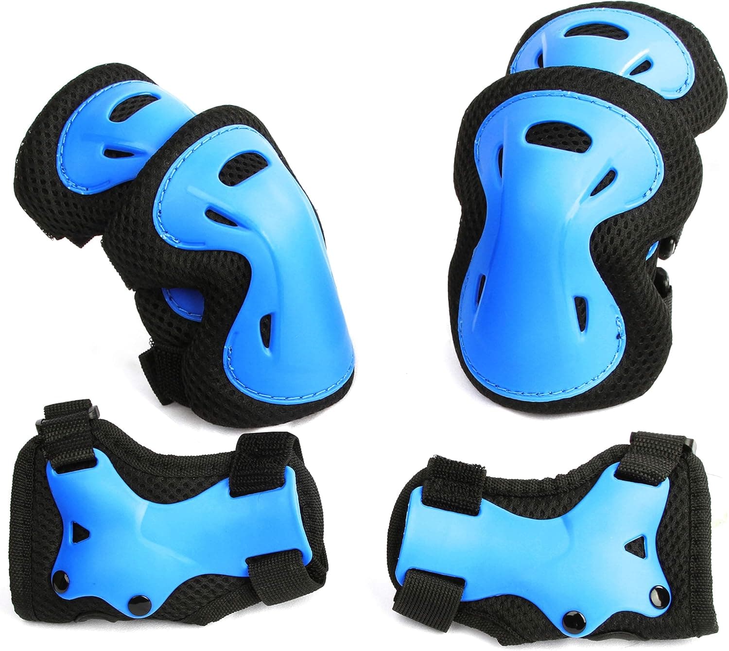 Knee Pads for Kids/Youth, Kids Protective Gear Set with Adjustable Elbow Pads/Wrist Guards Suitable for Girls & Boys’ Rollerblading Skateboard Cycling Skating Bike Scooter…