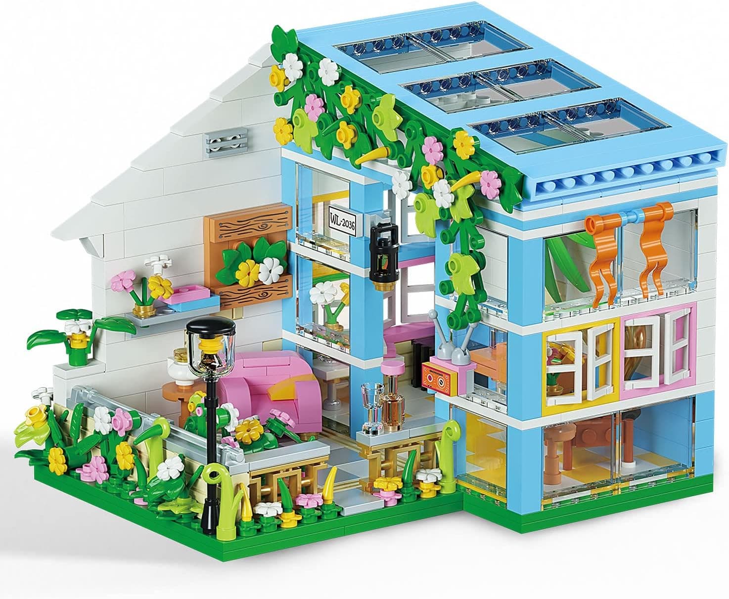 PinkBee Friends Flowers House Building Block Sets, Girls Mini Greenhouse Apartment Kit Sunshine Friendship Dreamhouse Bricks Christmas Xmas Birthday Gifts for Adults Kids 8+ 8-12 6-12 7-9 (608 PCS)