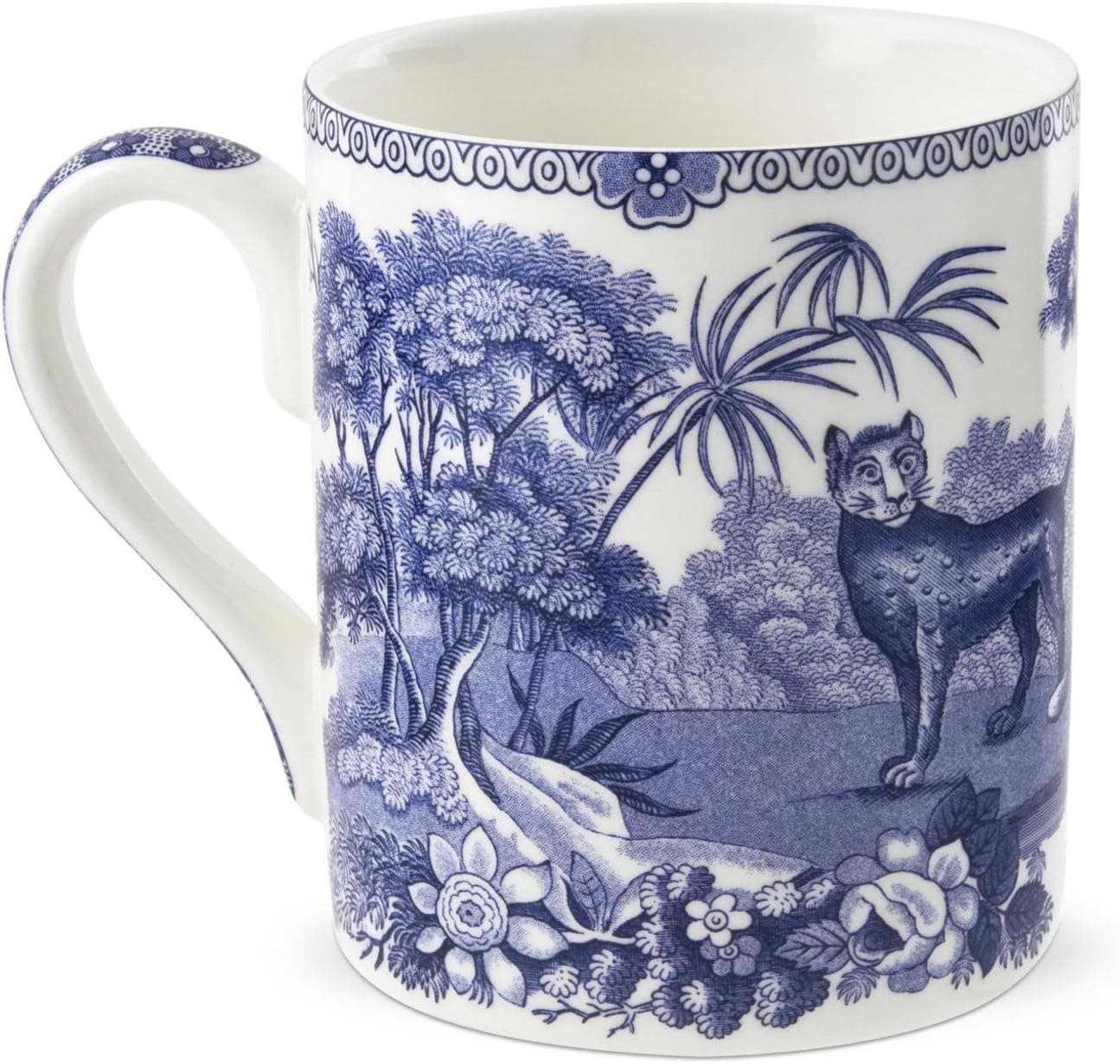 Spode Blue Room Collection Mug | Aesop’s Fable Motif | 16-Ounce | Coffee Cup | Mug for Lattes, Tea, and Other Beverages | Dishwasher and Microwave Safe (Blue/White)