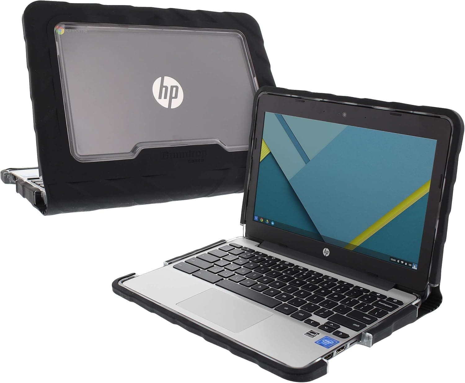 Gumdrop Cases Droptech Chromebook Case for HP Chromebook 11 G5 EE Rugged Shock Absorbing Cover Black/Black 1FX82UT, 1FX83UT, 1BS77UT, 1BS76UT
