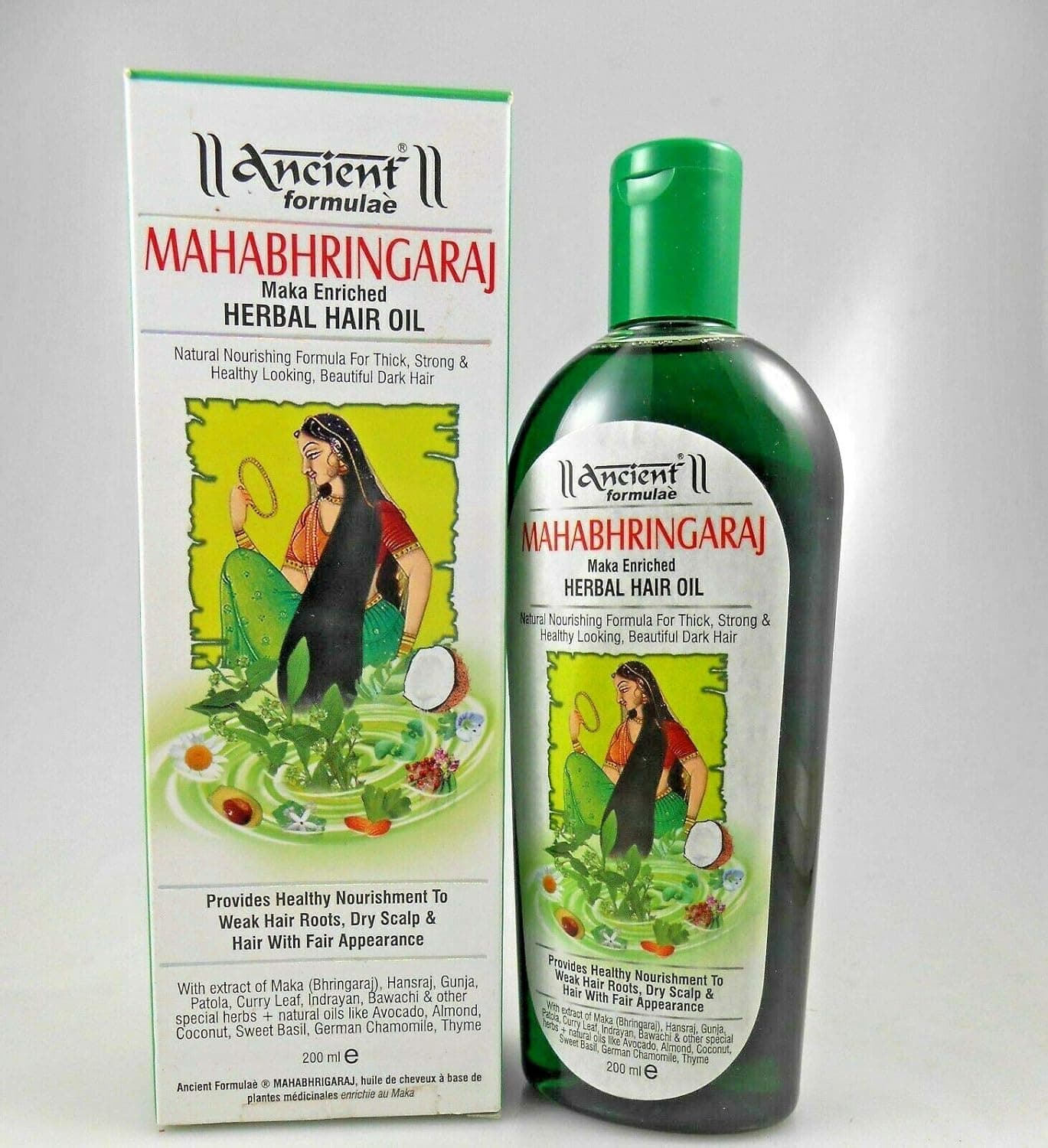 Hesh Mahabhringraj Maka Herbal Hair Oil 200ml *New*