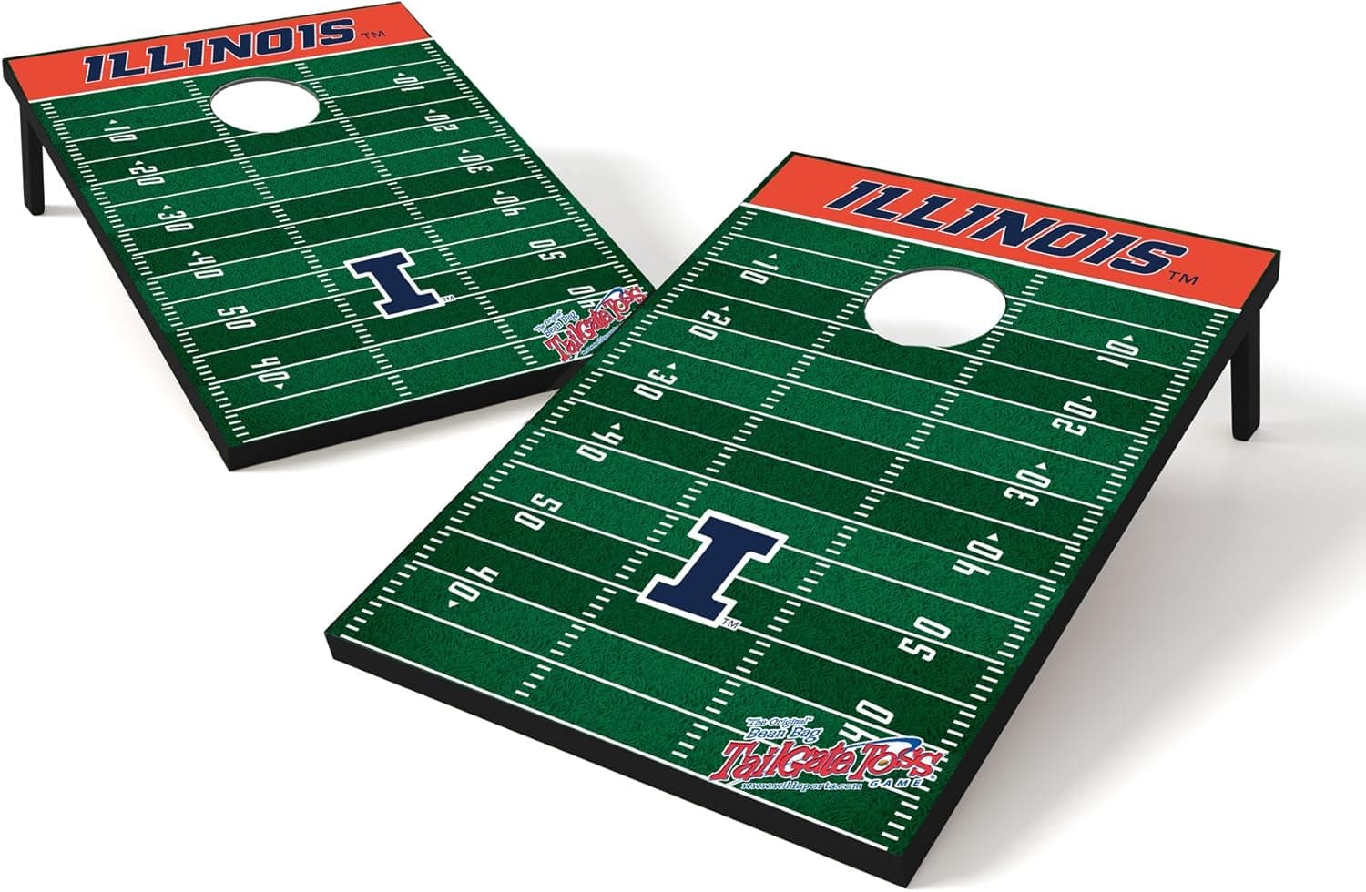 Wild Sports NCAA 2' x 3' Football Field Cornhole Bag Toss Game