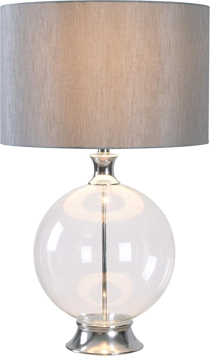 Kenroy Home 32024GCH Celestial Table Lamp, 29 x 17 Inch, Glass Finish with Chrome Accents