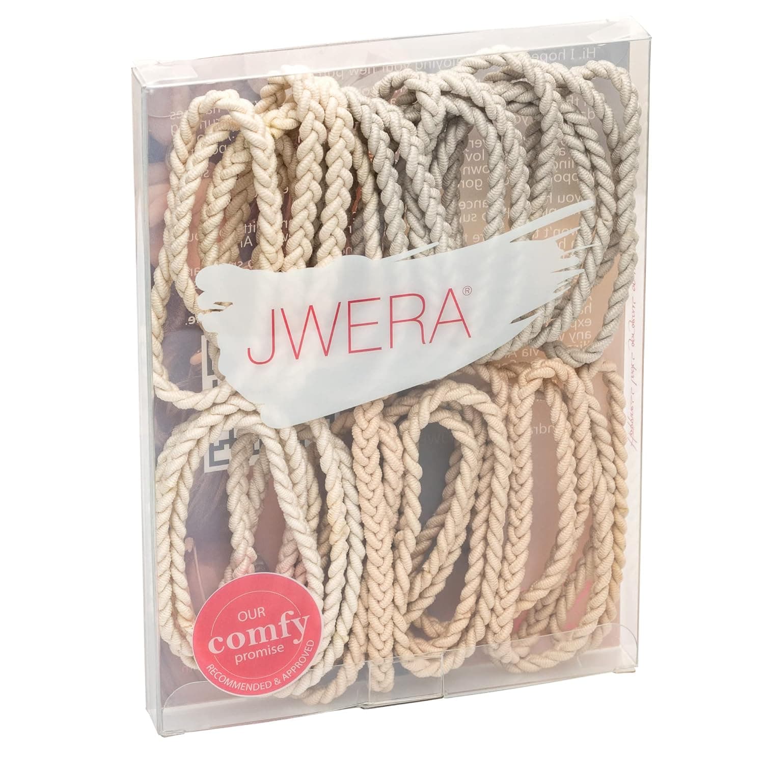 Braided Hair Ties Braided Hair Tie 30 Pcs Blonde Hair Ties for Women Thick Ponytail Holders Cloth Elastics Bracelet Woven White