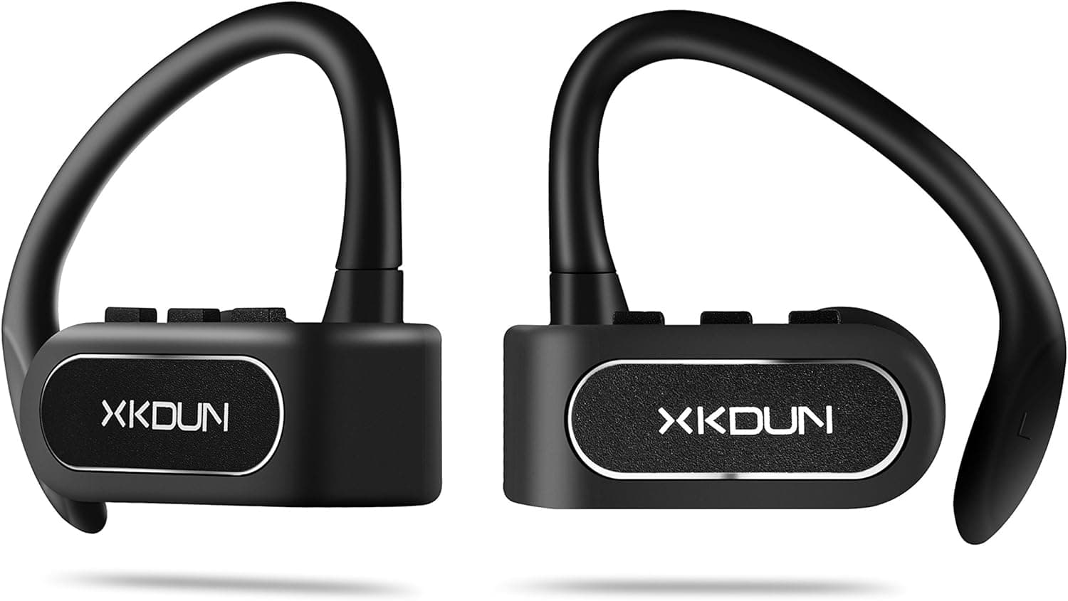Wireless Earbuds XKDUN Bluetooth Headphones with Built-in Microphone Sweat Resistant Music in-Ear Earphones for Gym Running Sports Noise Cancelling Cordless Bluetooth Headset (Black)