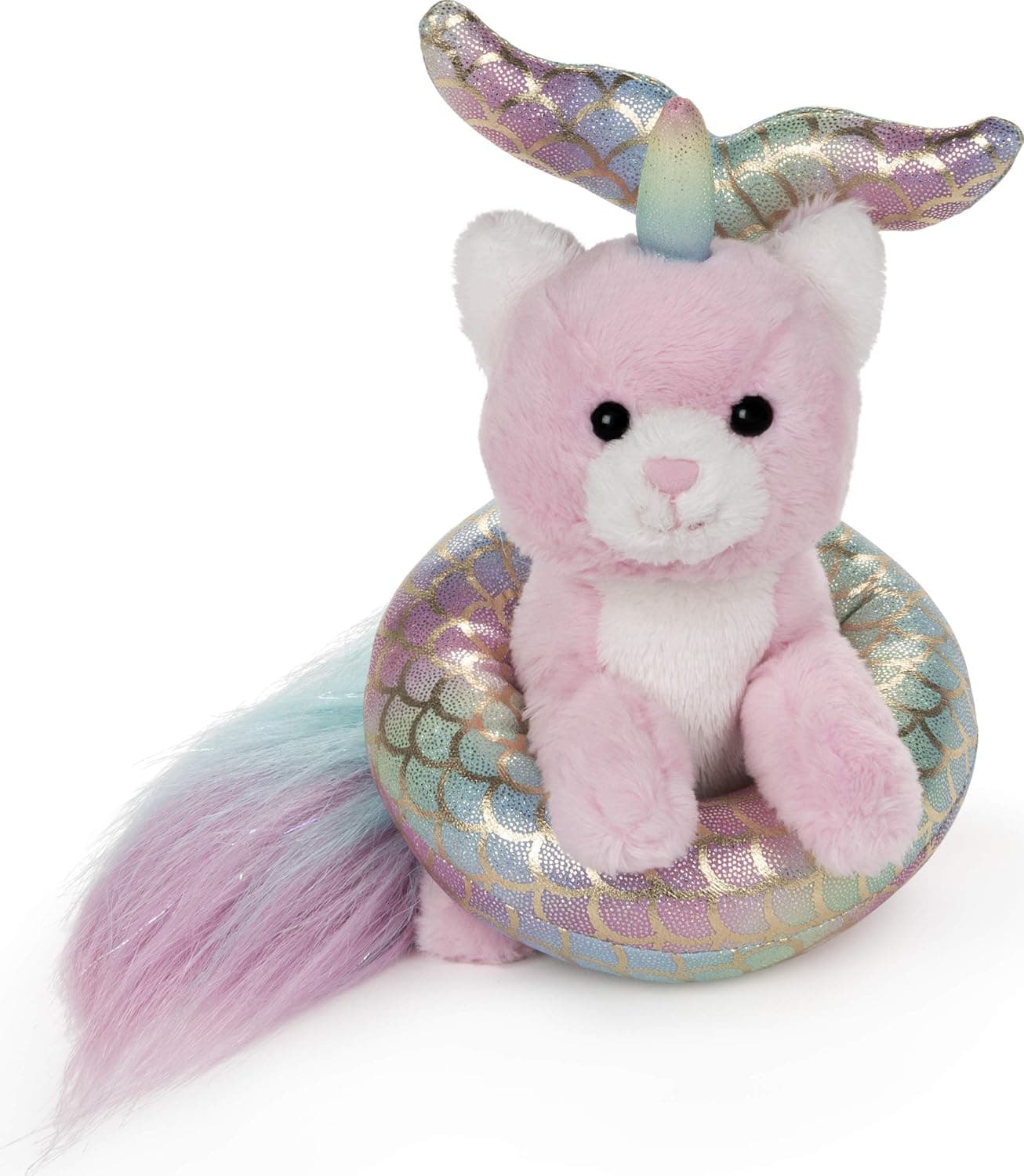 GUND Caticorn with Mermaid Plush Float Stuffed Animal, Pink Rainbow, 5.5"