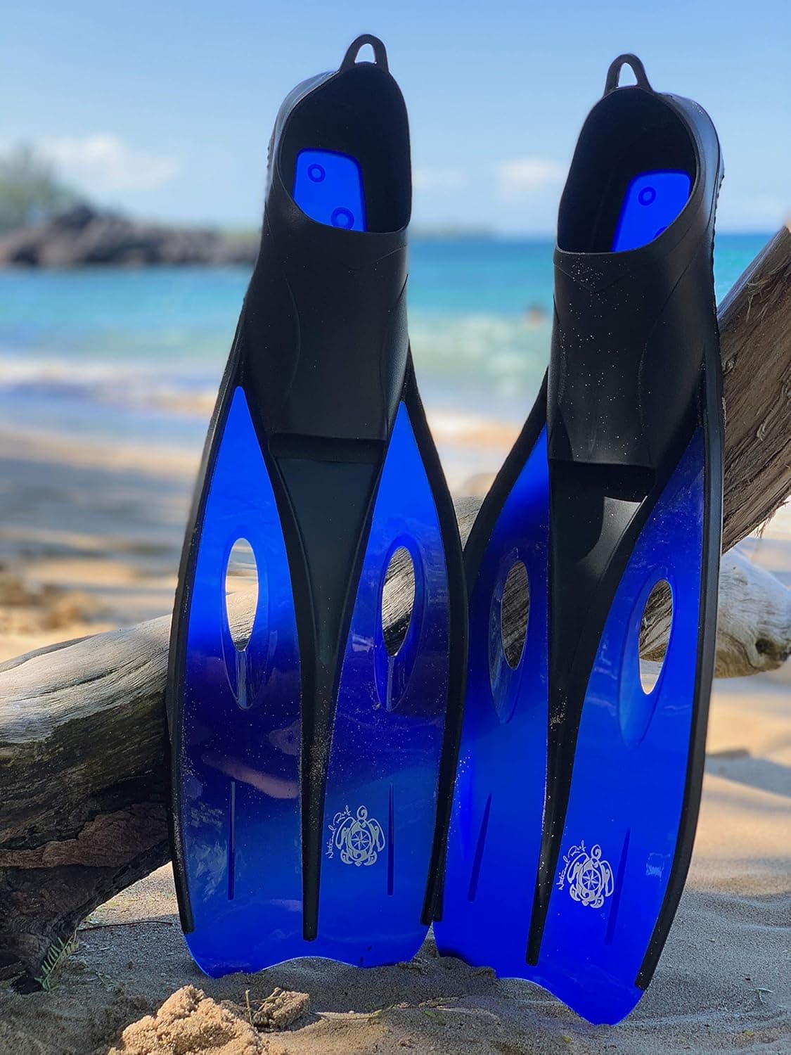 National Reef Snorkel Fins - Best Long Blade Full Heel Pocket Diving and Snorkeling Flippers for Men, Women, and Kids in Scuba and Open Water Swimming