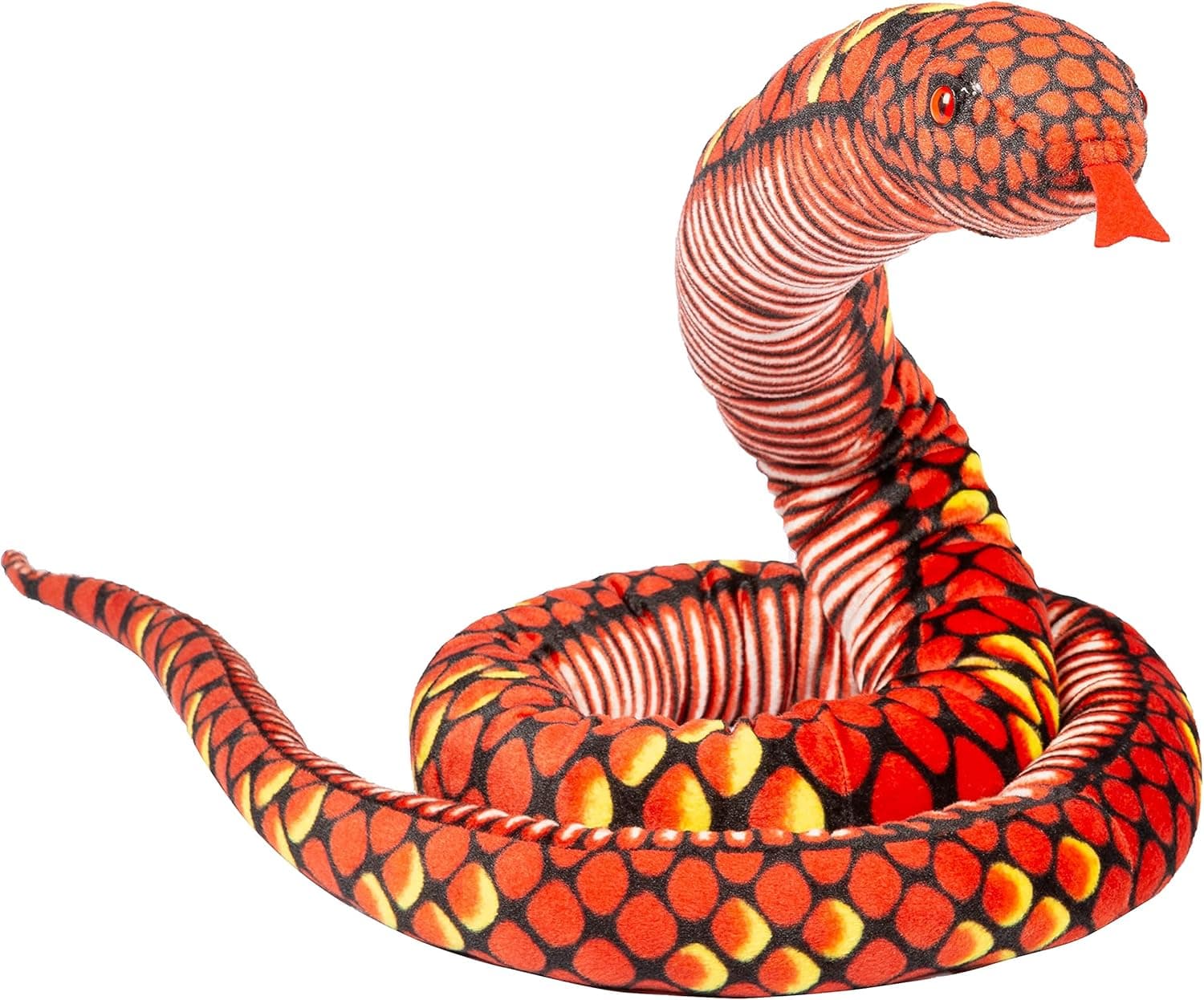 DNC Snake Plush, Stuffed Animal, Plush Giant SnakeToy, Gifts for Kids, Burmese Snake 110" (red)