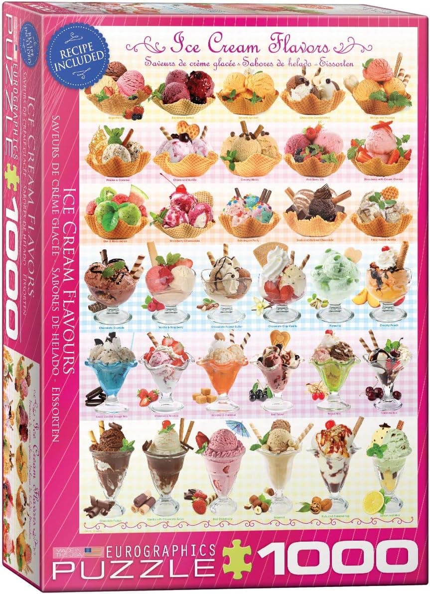 EuroGraphics Ice Cream Flavours Puzzle (1000-Piece), 1000 Piece Puzzle