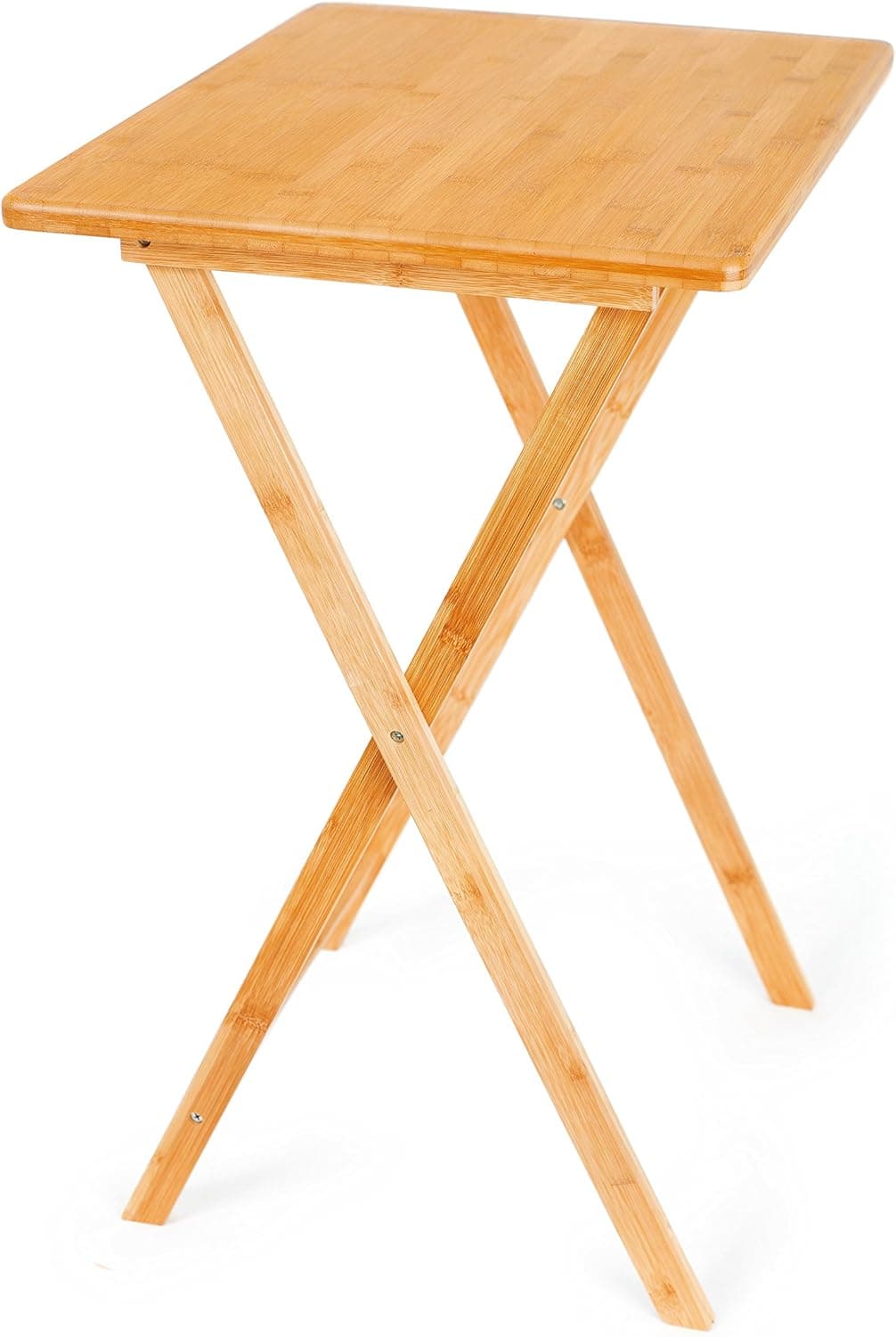 BIRDROCK HOME Bamboo Foldable TV Dinner Table - Easy Storage - Fully Assembled - Lightweight - Sustainable Material
