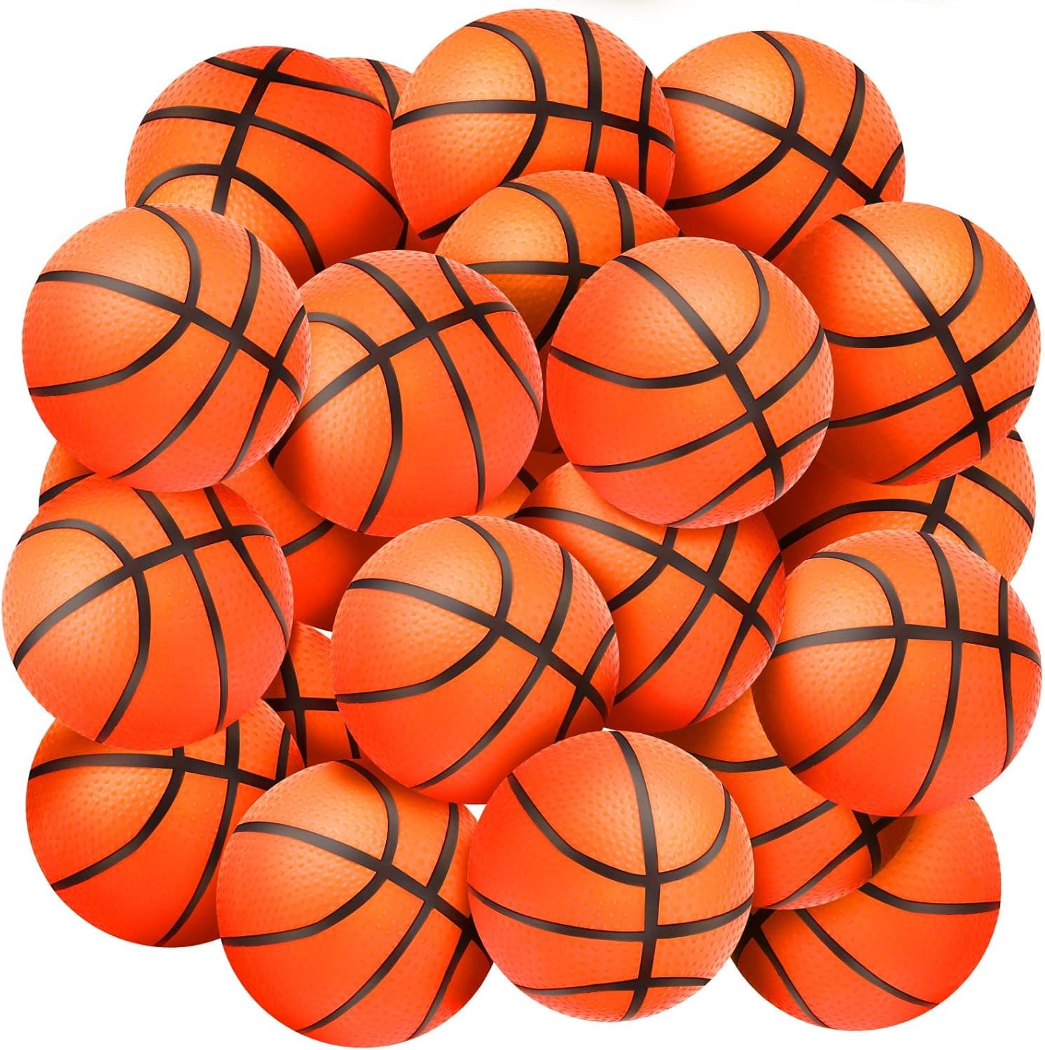 30 Pieces Mini Inflatable Basketballs Mini Hoop Basketballs Pool Ball for Beach Pool Sports Game Party Supplies, 4 Inches
