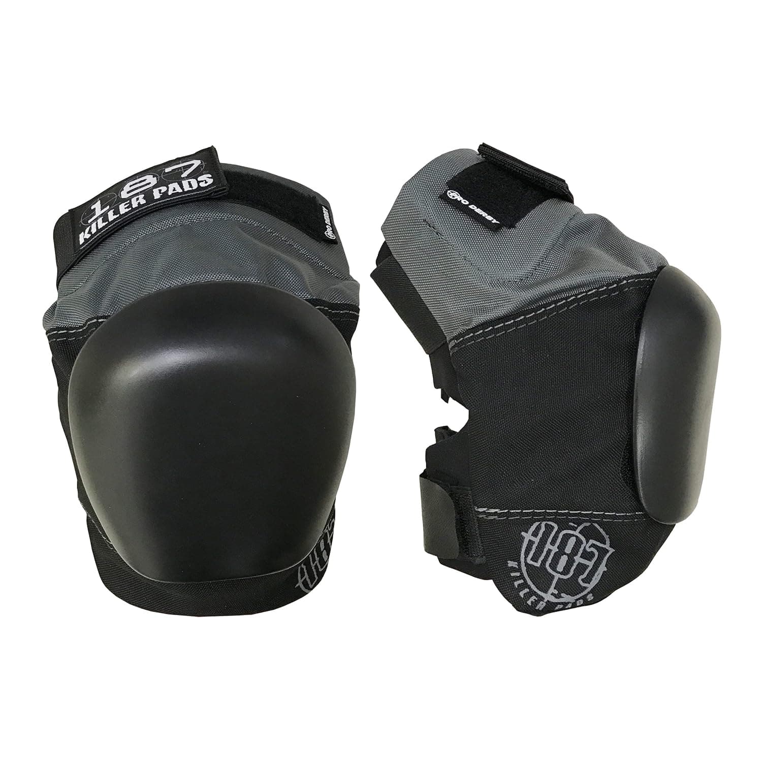 187 Killer Pads Pro Derby Pad, Black / Grey, Medium