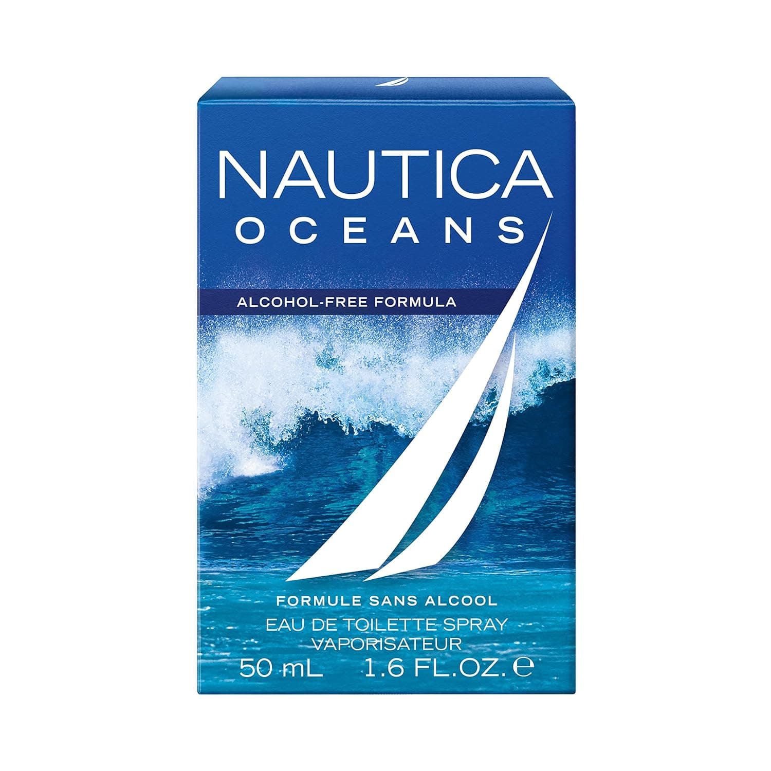 Nautica Oceans Eau de Toilette Spray, Vegan Formula, Fragrance, Aquatic Accords and Hints of Wood, 1.6oz