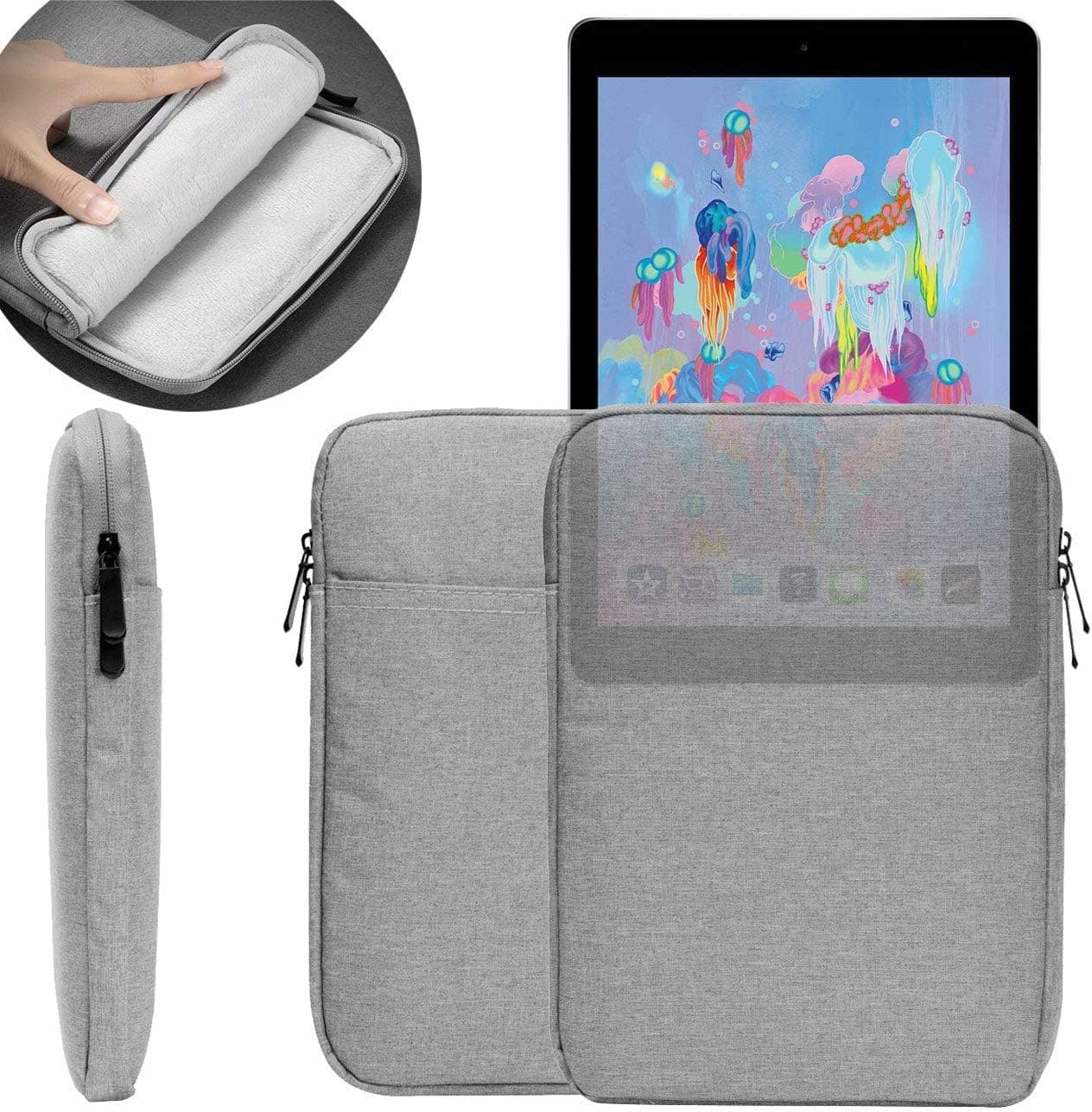 9.7~11 inch Waterproof Sleeve Case , UNIDOPRO Protective Pouch Bag Cover Compatible iPad Air 2020 / iPad 2 3 4 2017 2018 / iPad Pro 9.7 10.5 11 inch , Samsung Galaxy Tab A7 S6 10.5 S5e S4 S3 S2 Tablet