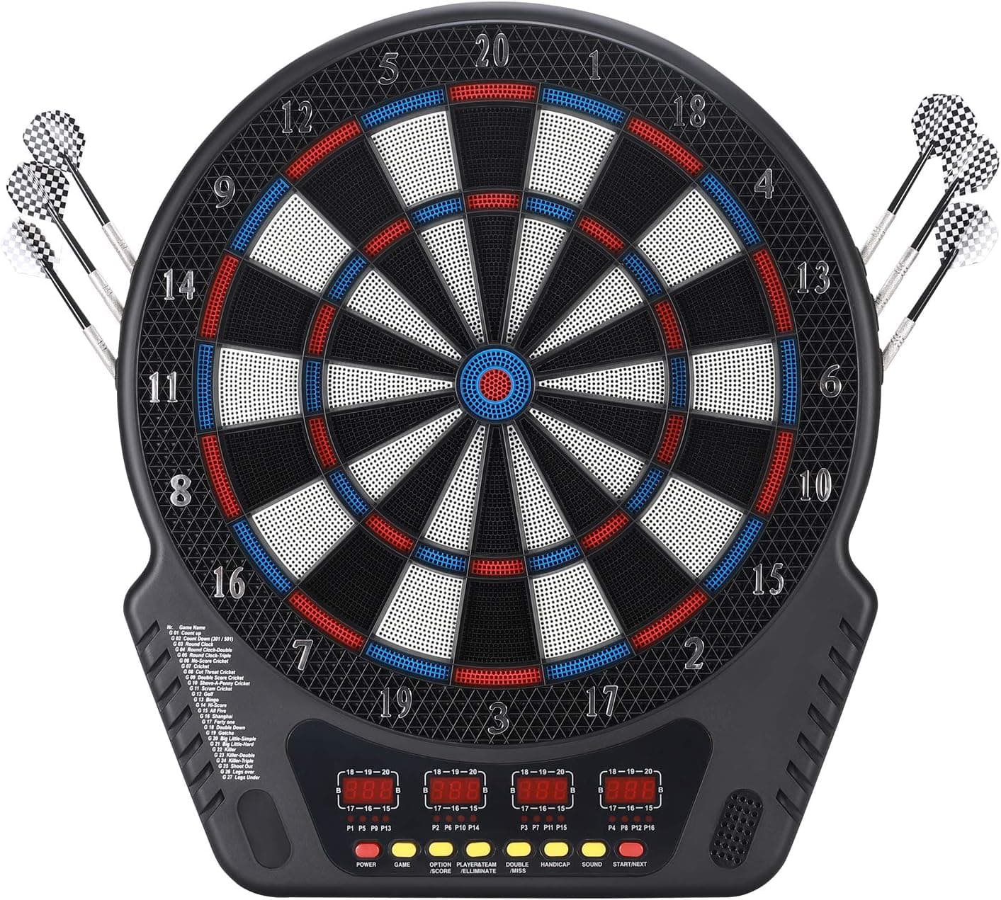 ETE ETMATE Electronic Dartboard, Automatic Scoring Soft Dart, 27 Game Modes and 243 Variants, Suitable for Family, Office, Friend Entertainment and Decompression