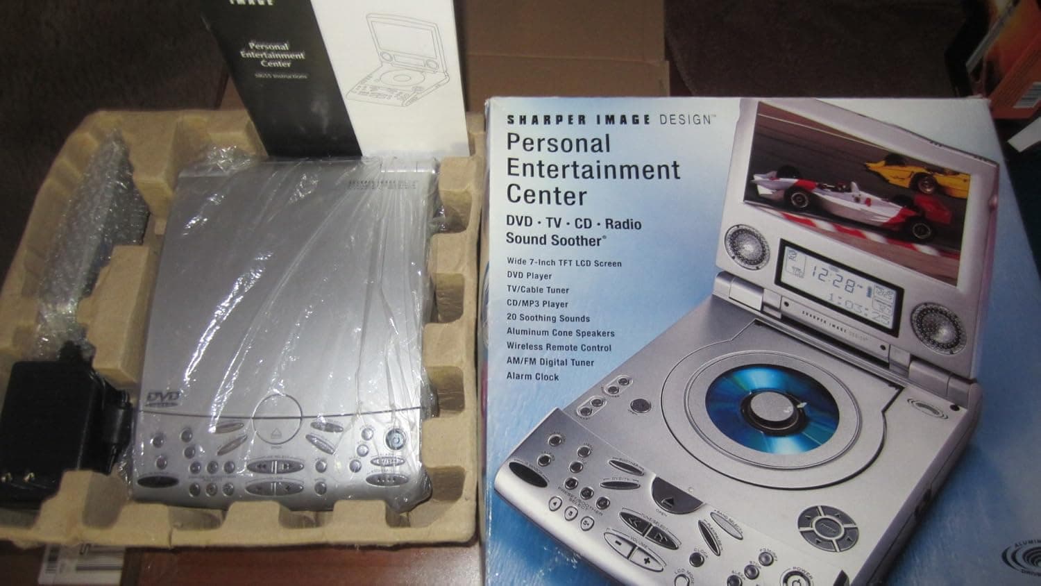 Sharper Image Personal Entertainment Center DVD/ TV/ CD/ Radio/ Sound Soother Player