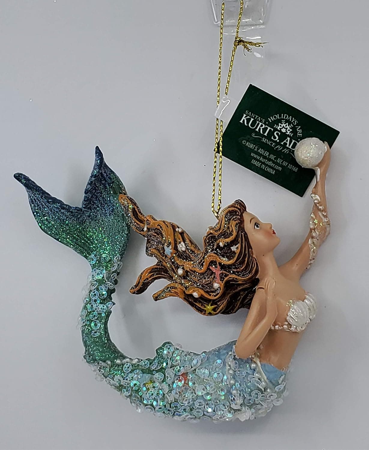 Kurt Adler Mermaid Holding Seashell