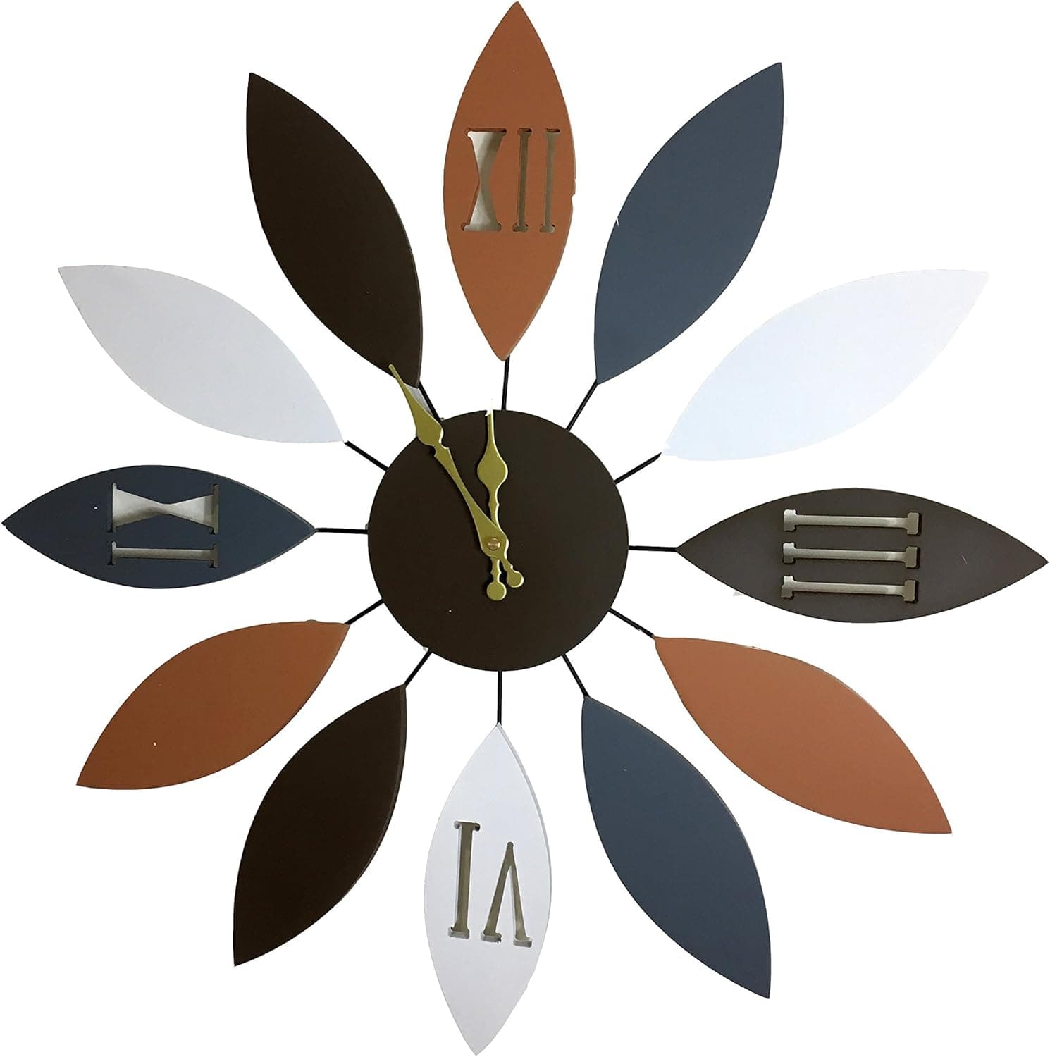 Mid Century Clock Wooden Style Home Living Room Decoration Display