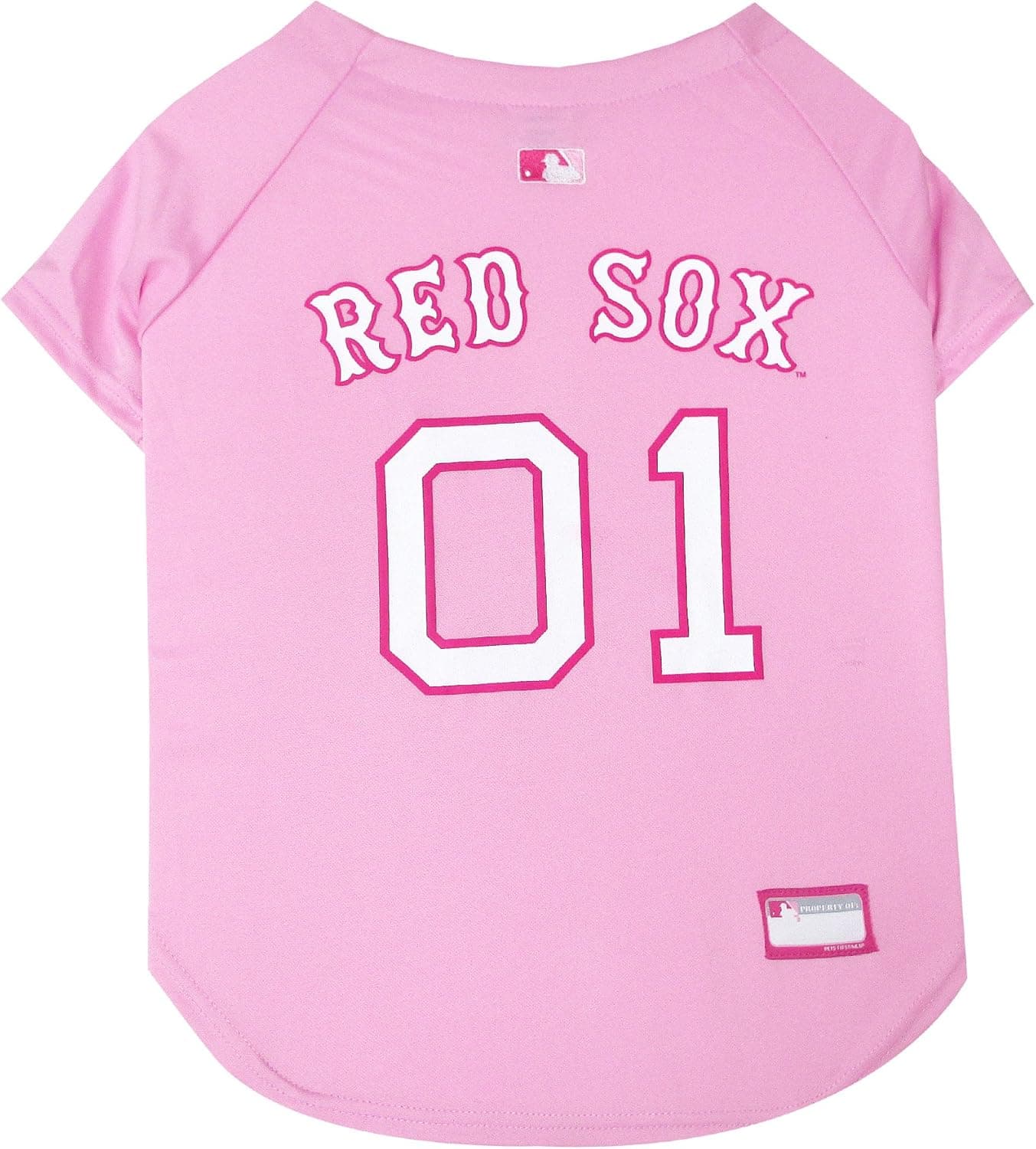 MLB Jersey for Dogs - Boston RED SOX Pink Jersey, Small. Cute Pink Outfit for Pets