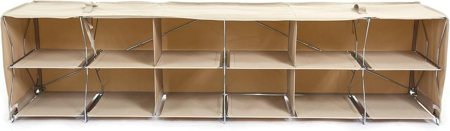 Origami R-lopo Folding 12 Bay Shelf, Medium, Vanilla