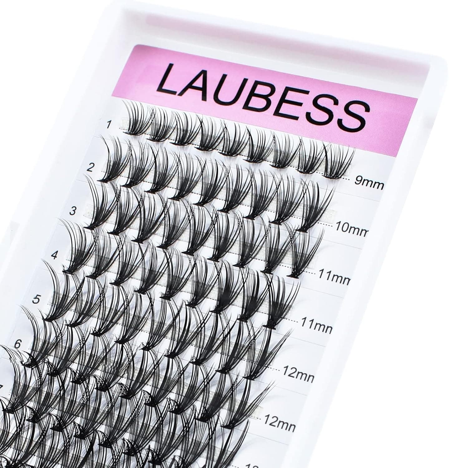 DIY Eyelash Extension 20D Clusters Lashes Mixed Individual Lashes Clusters Extensions Natural Look 3D Effect Black Individual False Eyelashes 120pcs (20D-0.07C, 9-16mm)