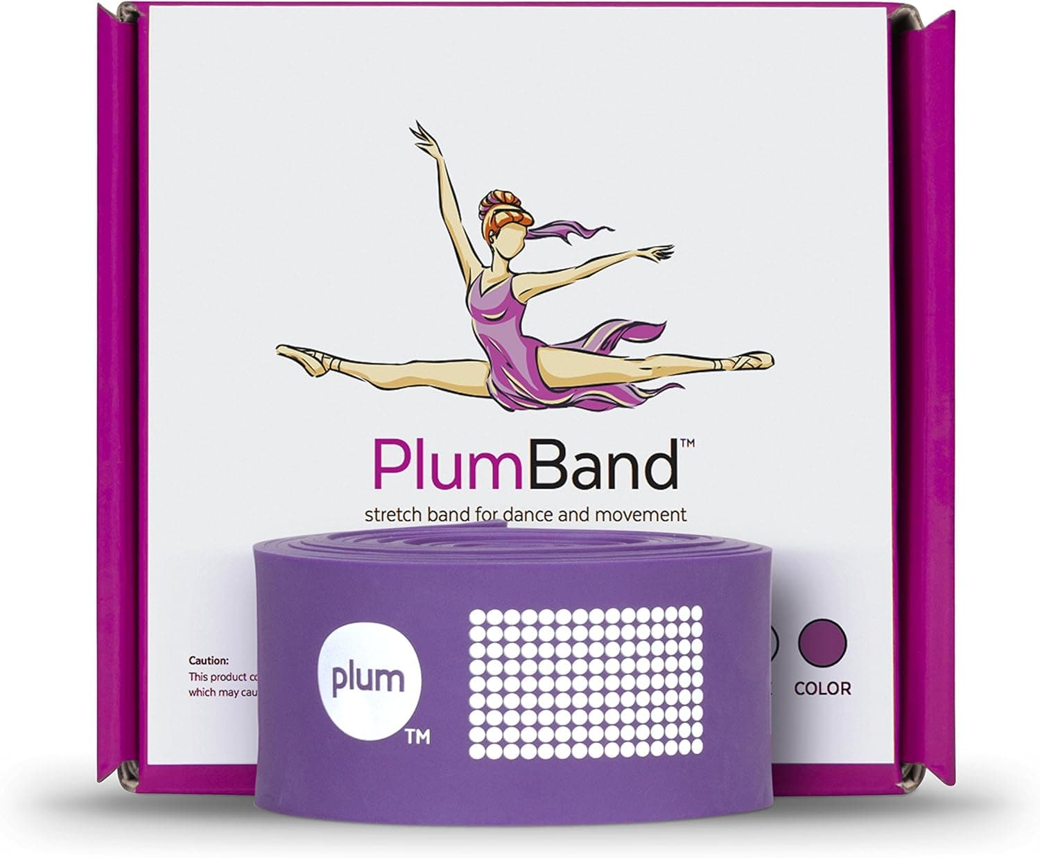 The PlumBand Stretch Band for Dance and Ballet – Colors and Sizes for Kids & Adults – Improve Your Splits, Strength, and Flexibility with Stretching – Printed Instruction Booklet and Travel Bag