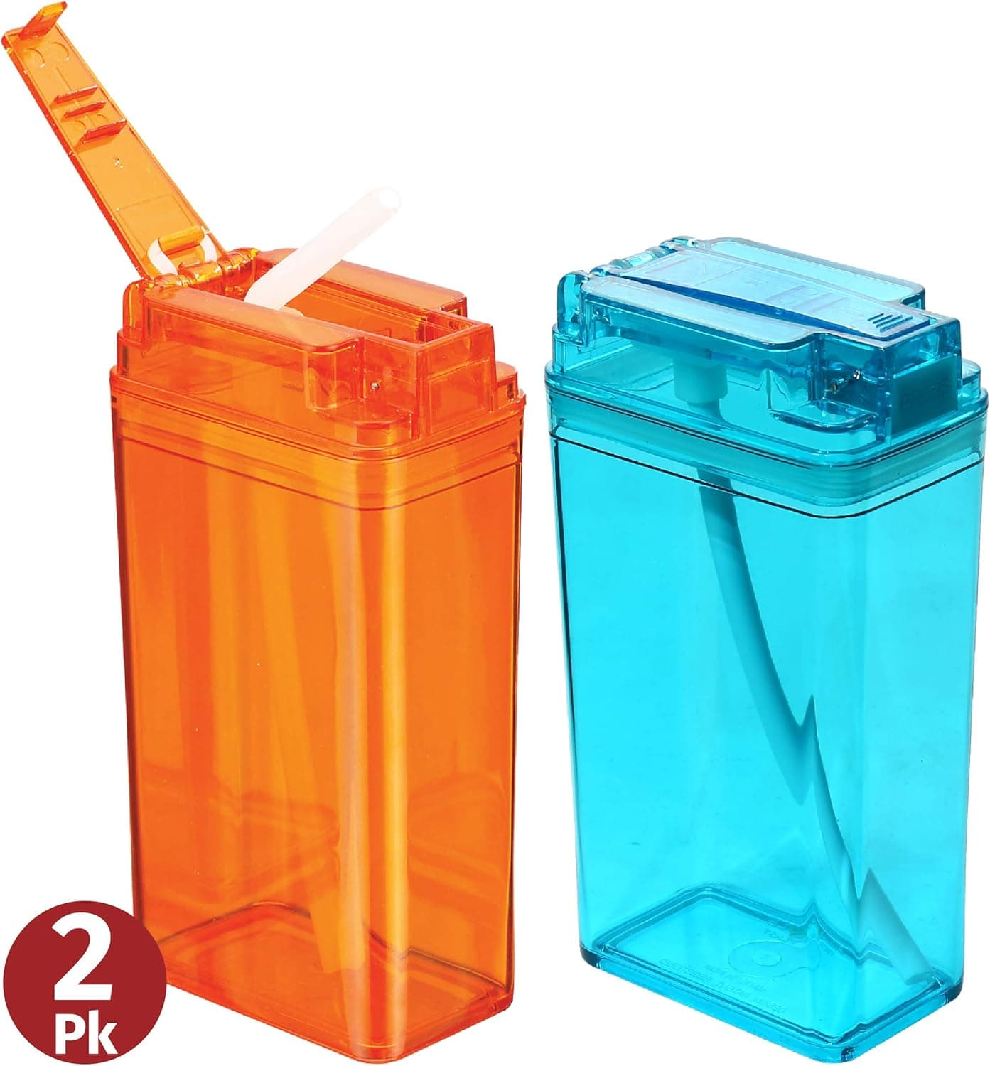 Pinnacle Thermoware Kids Water Bottle With Straw -Reuasable Juice Boxes For Kids - Leak-proof Kids Sports Water Bottle- Box, Unbreakable Tritan Plastic 10 Oz. Box Drink Eco-Friendly BPA Free