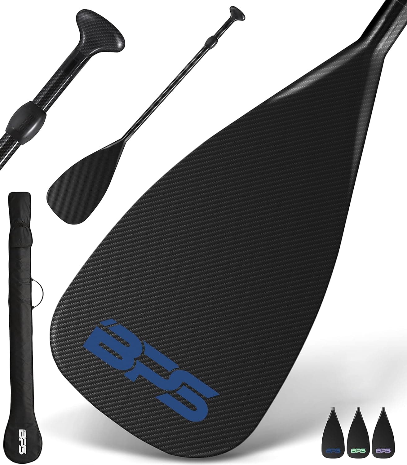 BPS New Zealand 2-Piece Carbon Fiber Paddle - SUP Paddle Adjustable Stand Up Paddle Board Paddle Lightweight Floating Paddleboarding