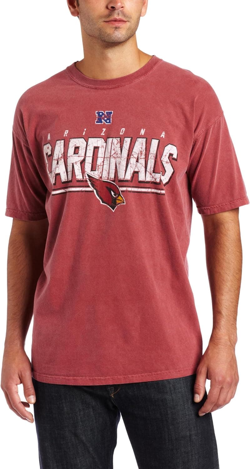 NFL Men's Arizona Cardinals Vintage Roster II Short Sleeve Pigment Dye Tee