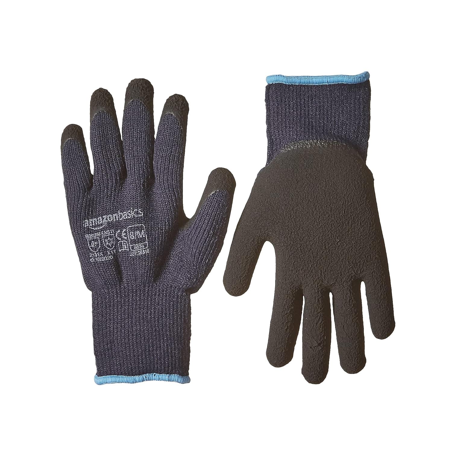 Foam Latex Coated Winter Gloves, Acrylic Liner Fiber, Touch Screen, Size 8, 6-Pair
