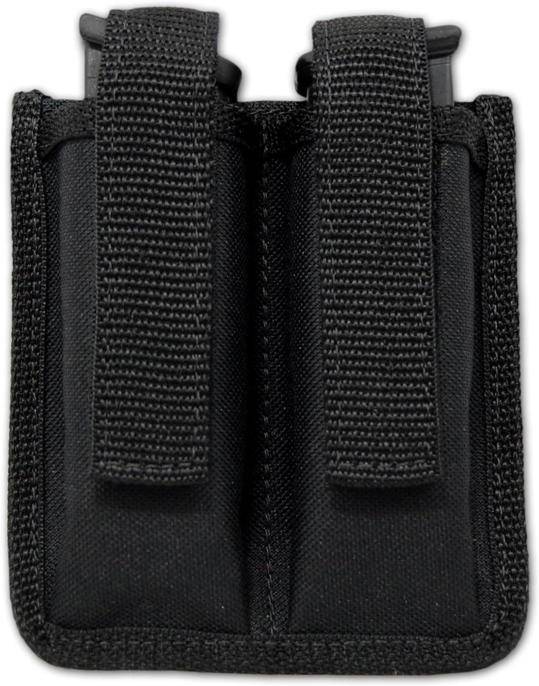 Barsony New Double Magazine Pouch for Full Size 9mm 40 45