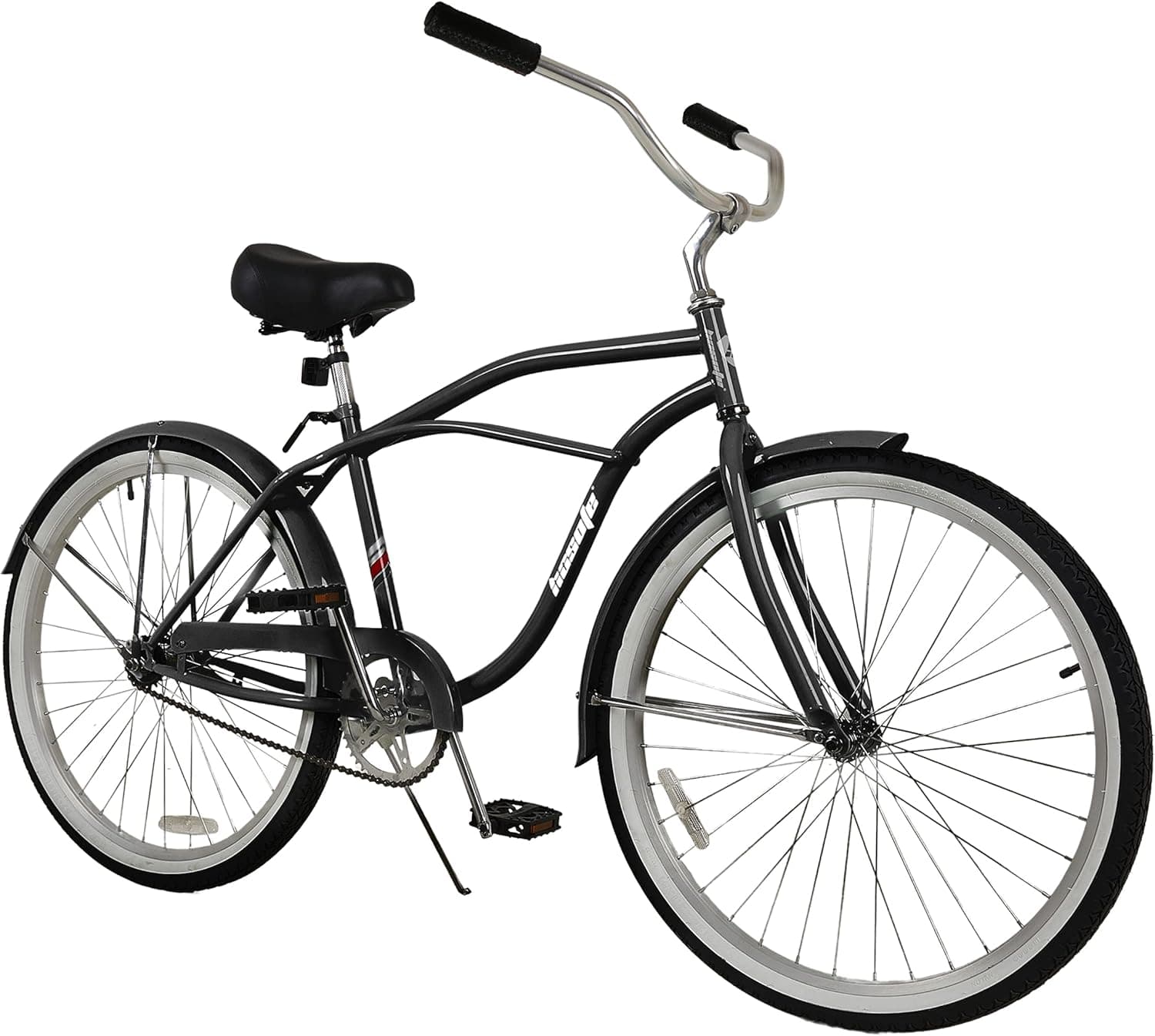 hosote Beach Cruiser Bike for Men and Women, Featuring Retro-Styled 18-Inch Steel Step-Over Frame, 26-Inch Wheels Comfort Cruiser Bicycle with Front and Rear Fenders, Multiple Colors