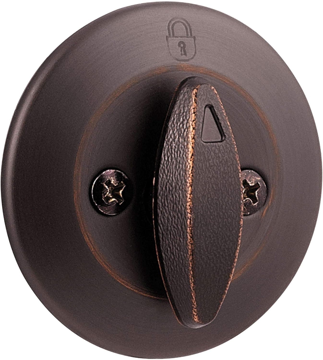 Kwikset 663 Security Series One Sided Deadbolt Without Back Plate, Venetian Bronze